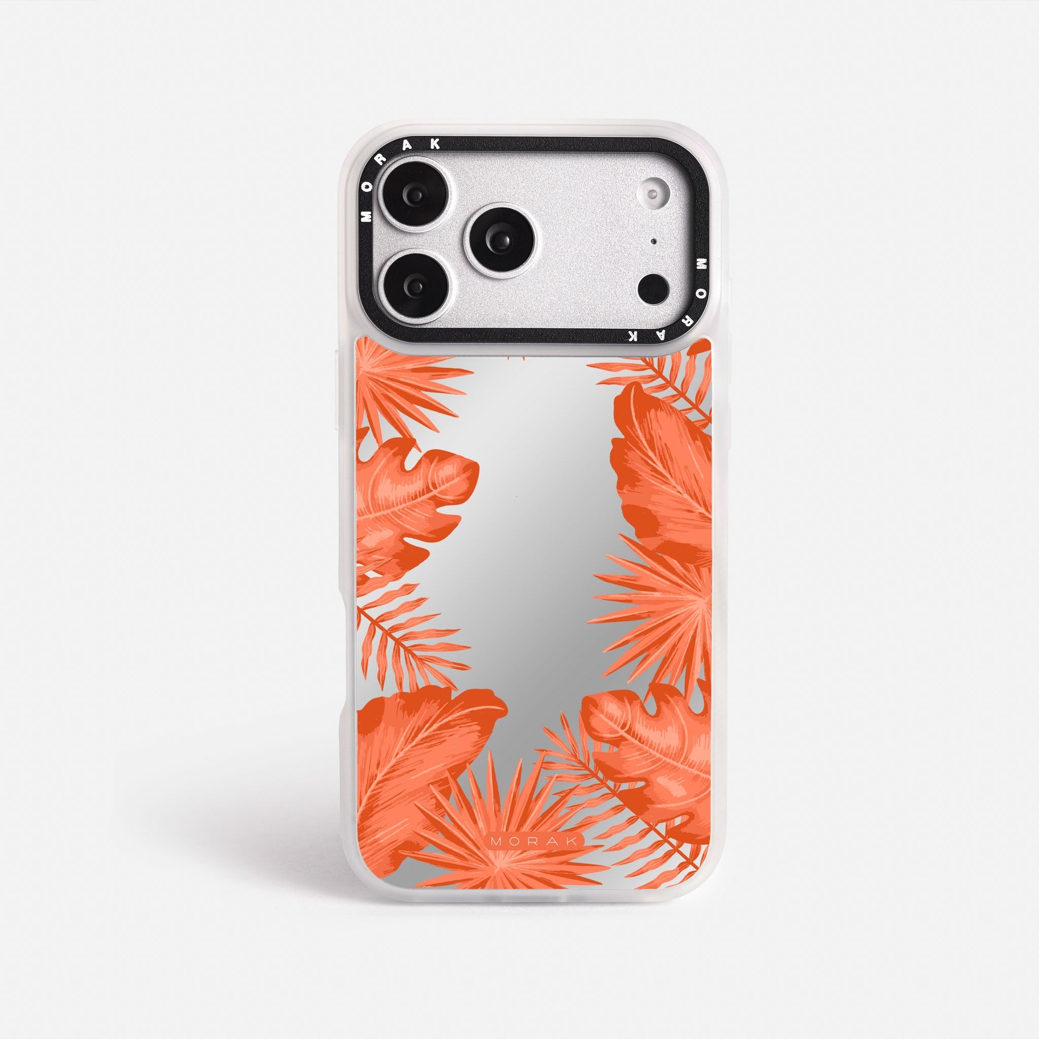 Case Funda Coral Leaves - Espejo Premium Para iPhone 17-12 Samsung S26-S22
