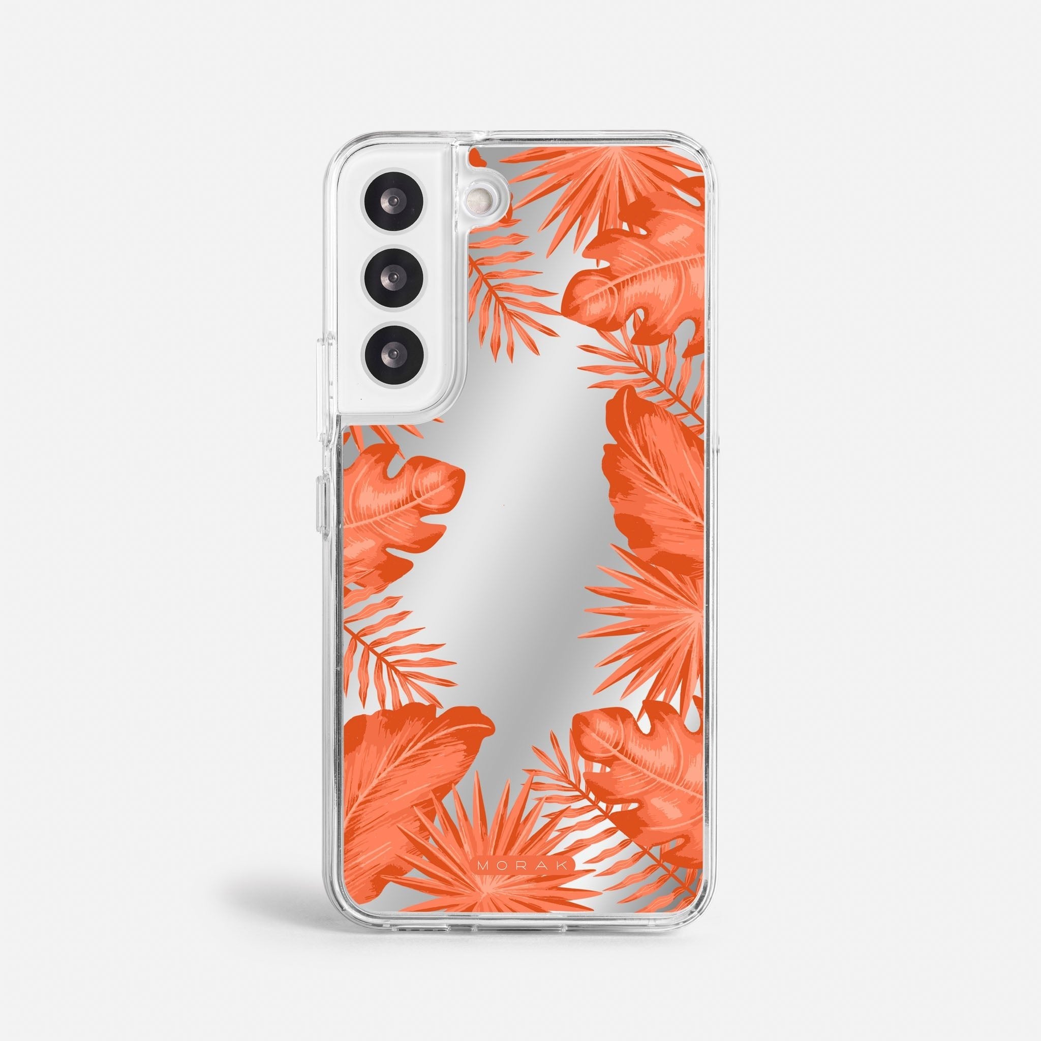 Case Funda Coral Leaves - Espejo Premium Para iPhone 17-12 Samsung S26-S22