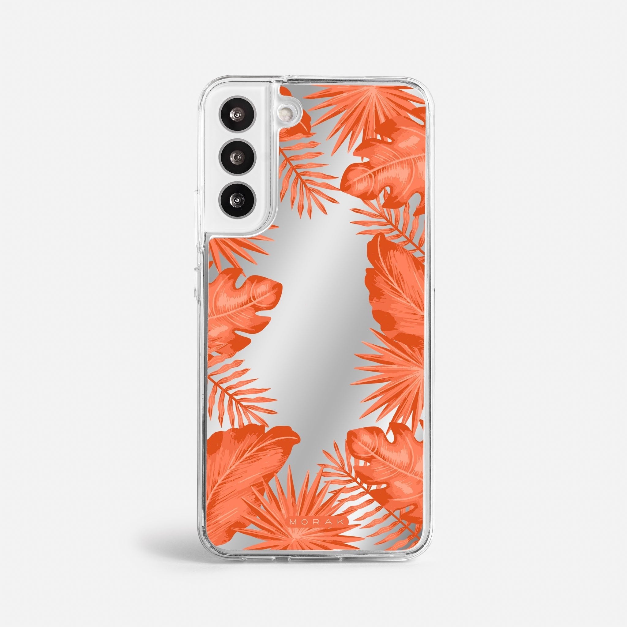 Case Funda Coral Leaves - Espejo Premium Para iPhone 17-12 Samsung S26-S22