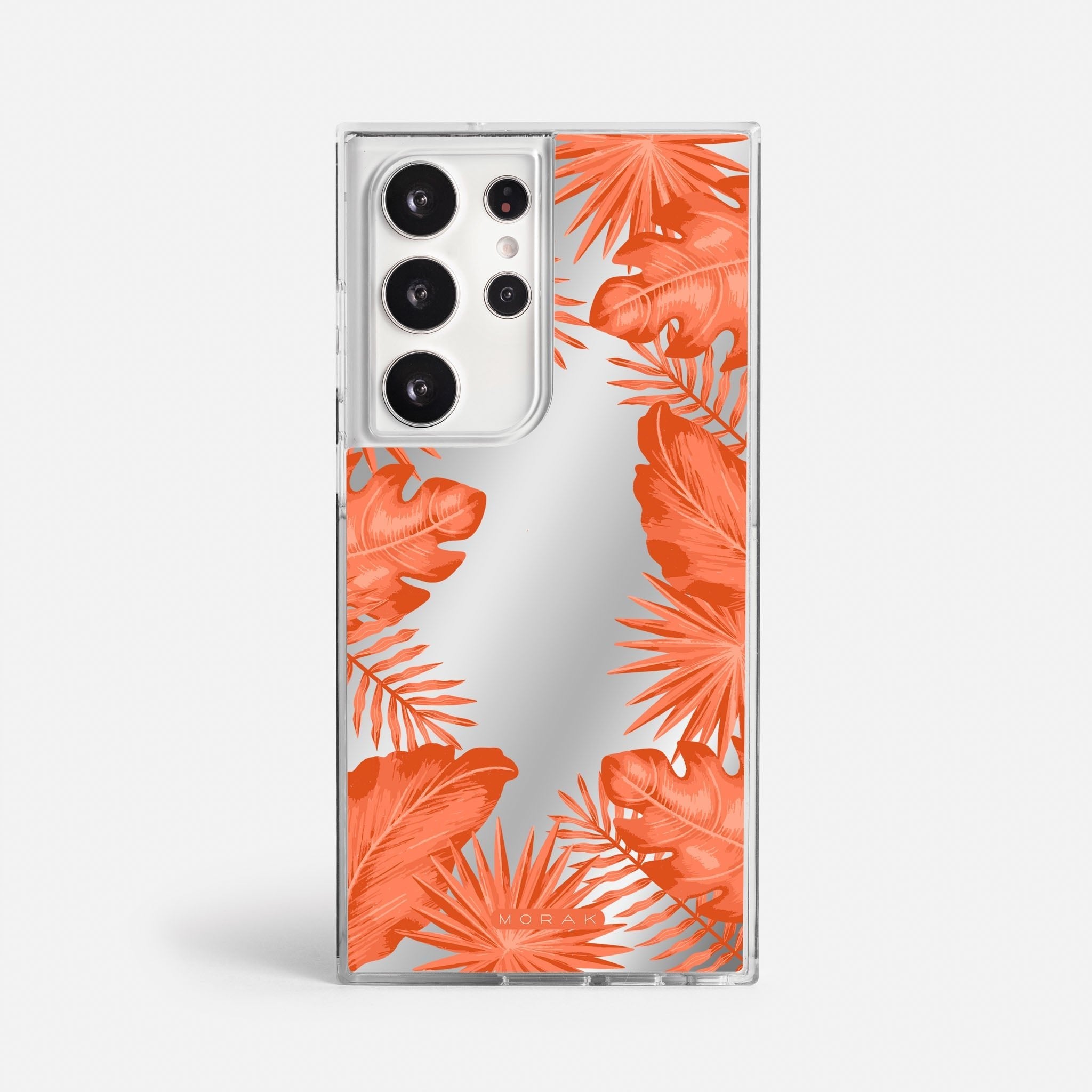 Case Funda Coral Leaves - Espejo Premium Para iPhone 17-12 Samsung S26-S22