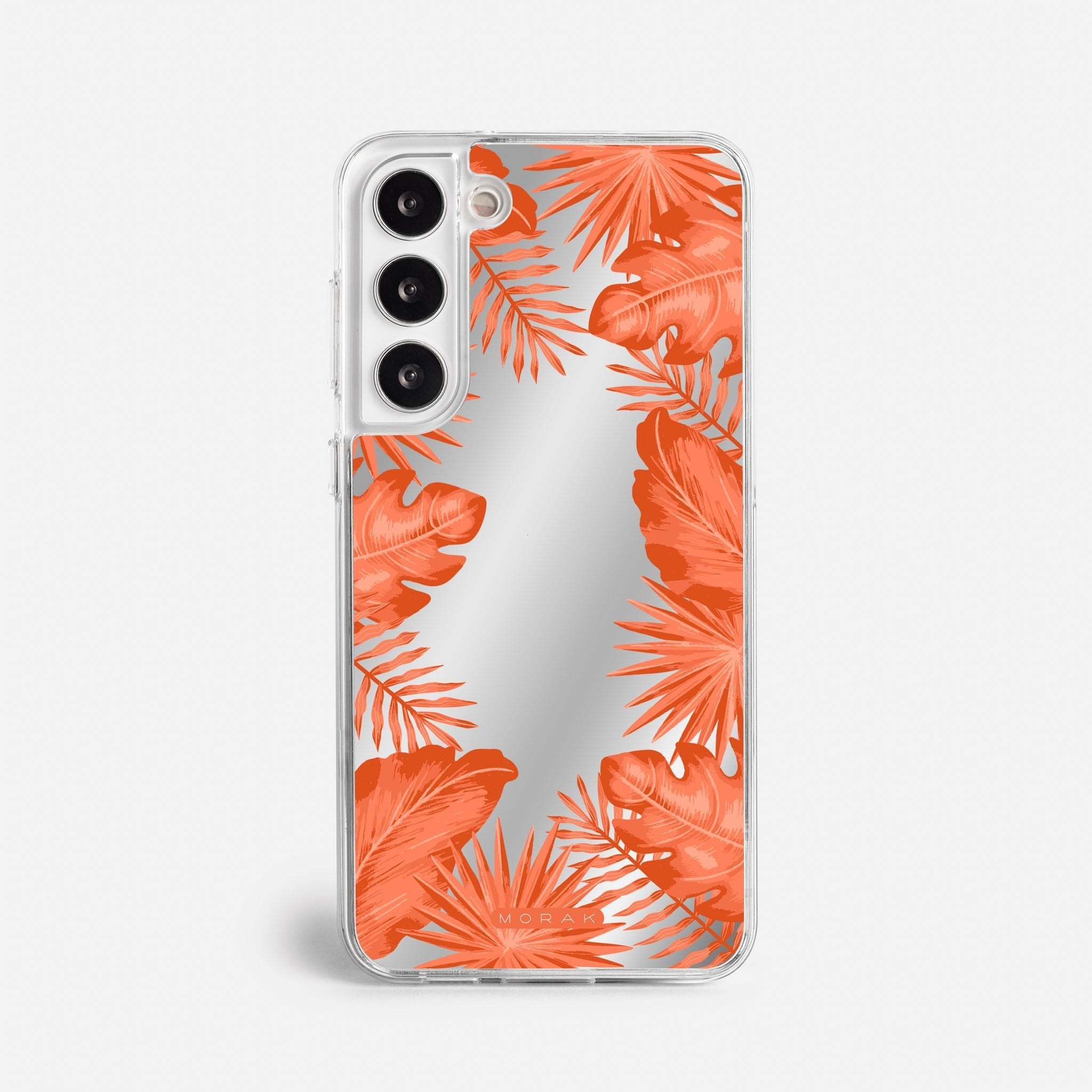 Case Funda Coral Leaves - Espejo Premium Para iPhone 17-12 Samsung S26-S22
