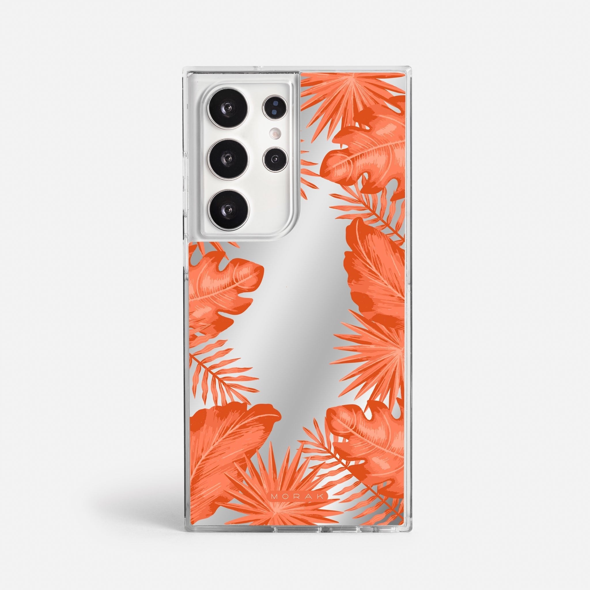 Case Funda Coral Leaves - Espejo Premium Para iPhone 17-12 Samsung S26-S22