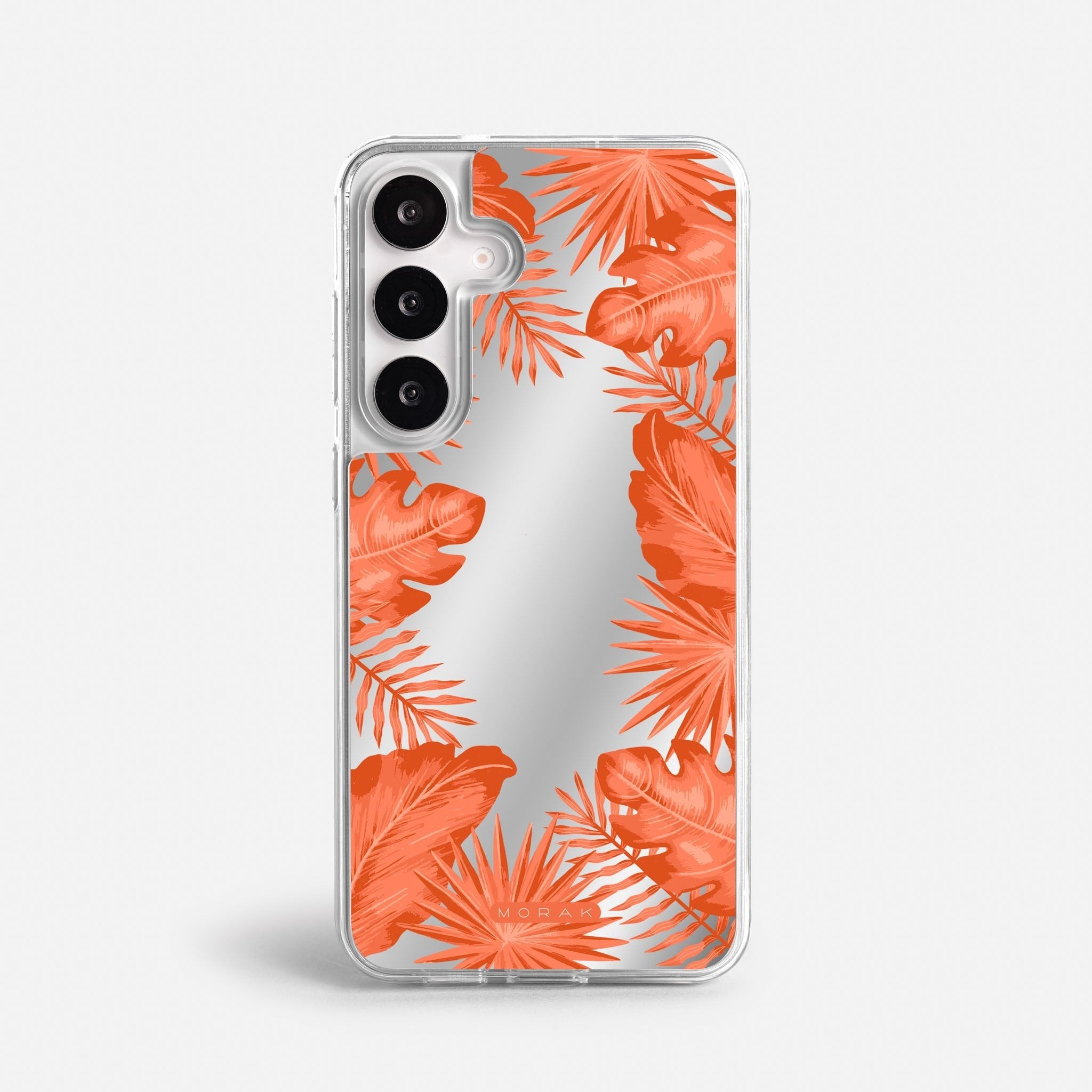 Case Funda Coral Leaves - Espejo Premium Para iPhone 17-12 Samsung S26-S22