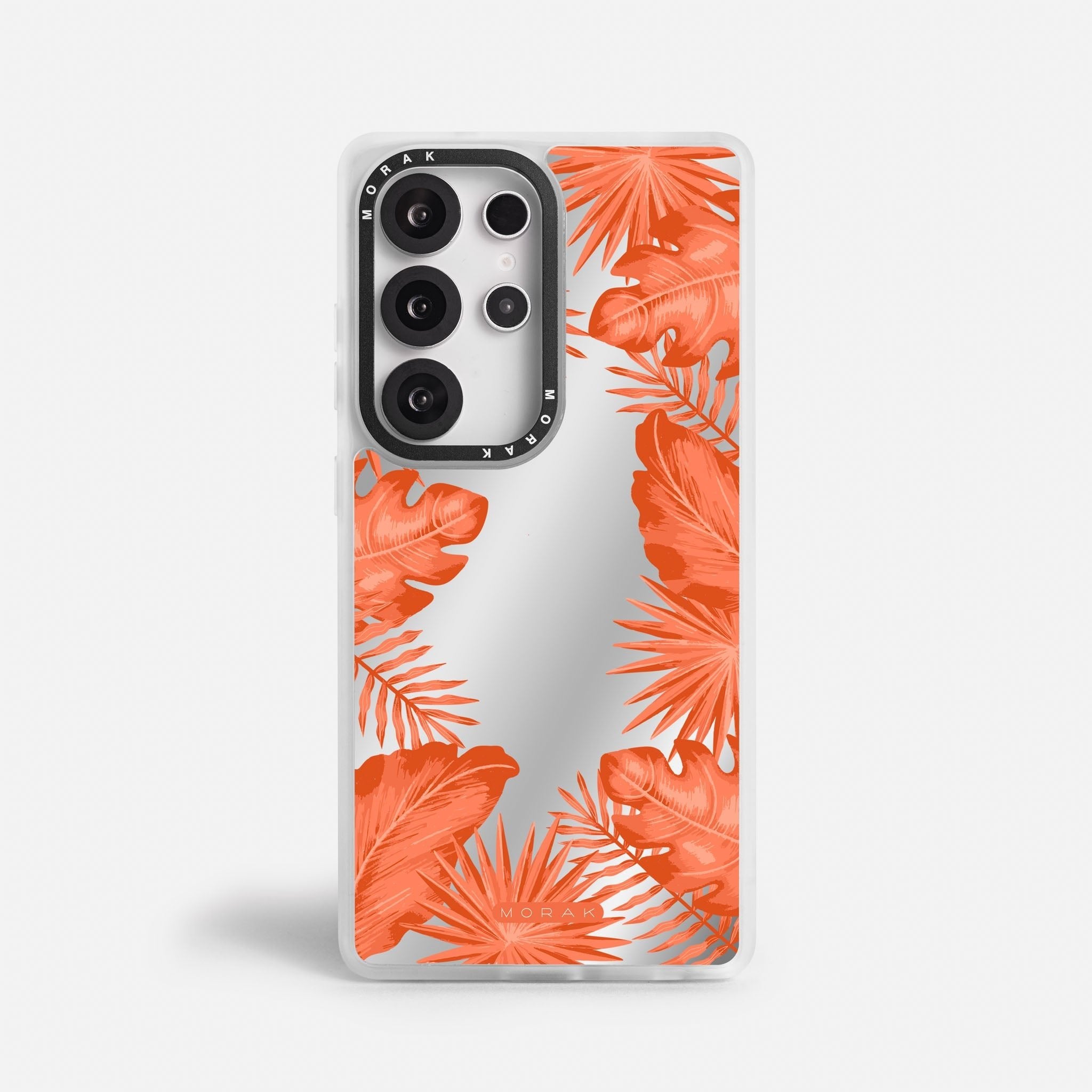 Case Funda Coral Leaves - Espejo Premium Para iPhone 17-12 Samsung S26-S22