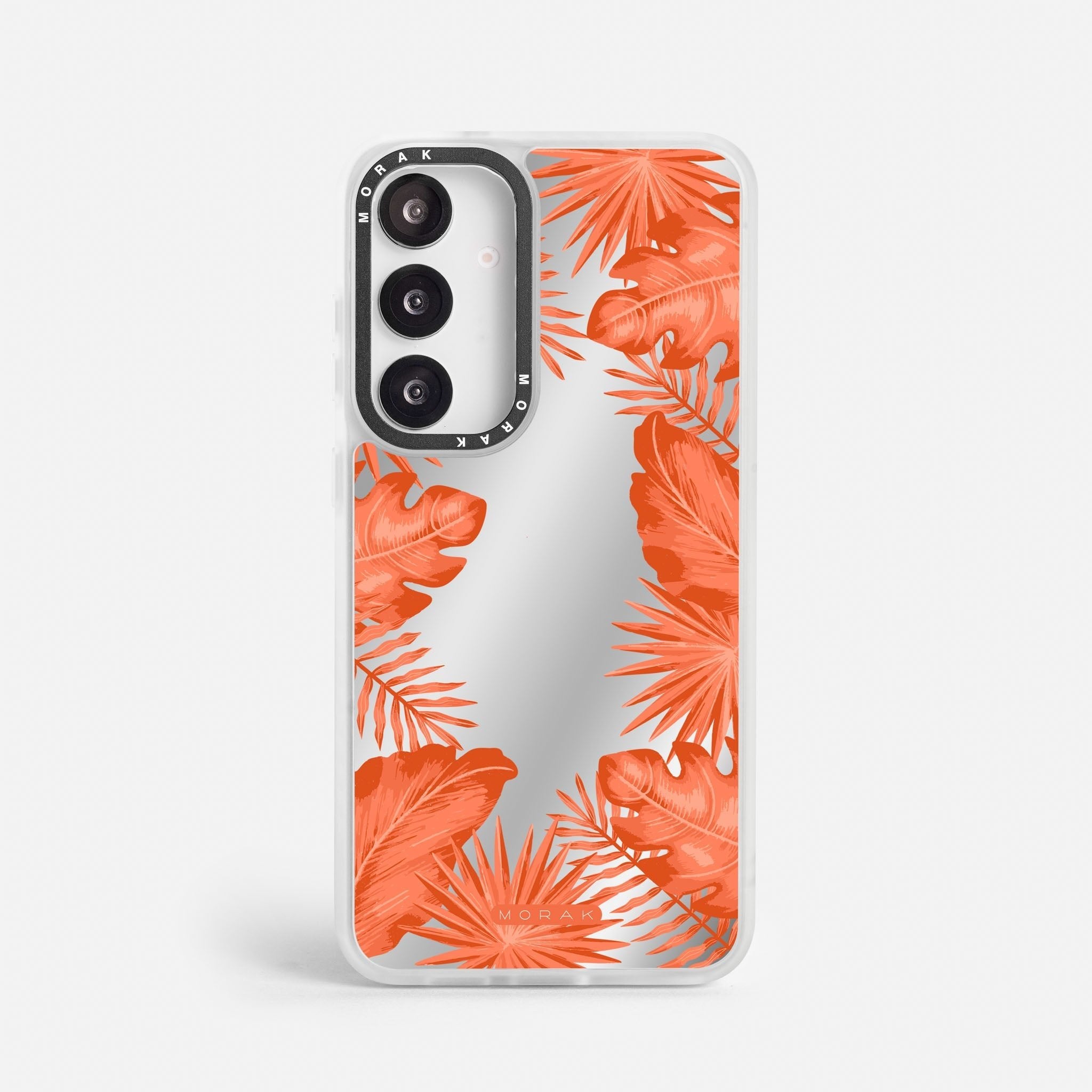 Case Funda Coral Leaves - Espejo Premium Para iPhone 17-12 Samsung S26-S22