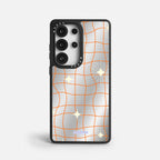 Case Funda Cosmic Grid - Espejo - Morak - Premium Magsafe - iPhone 17/16/15/14/13/12 Pro Max - Samsung S26/S25/S24/S23/S22 Plus Ultra