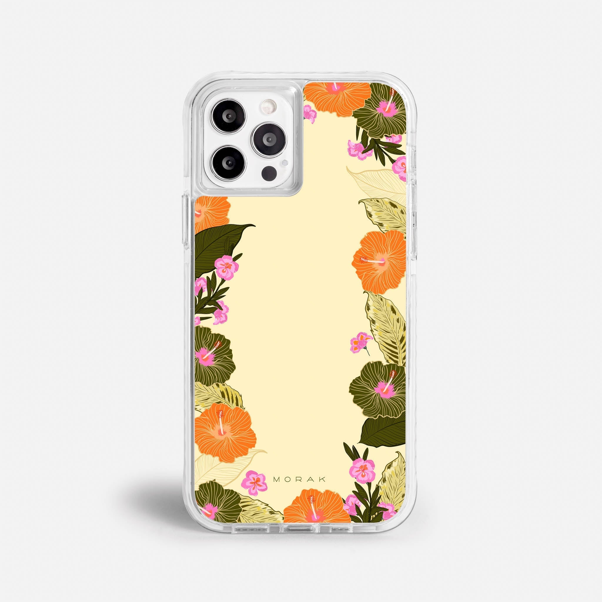 Case Funda Floral Frame - Blanco Premium Para iPhone 17-12 Samsung S26-S22