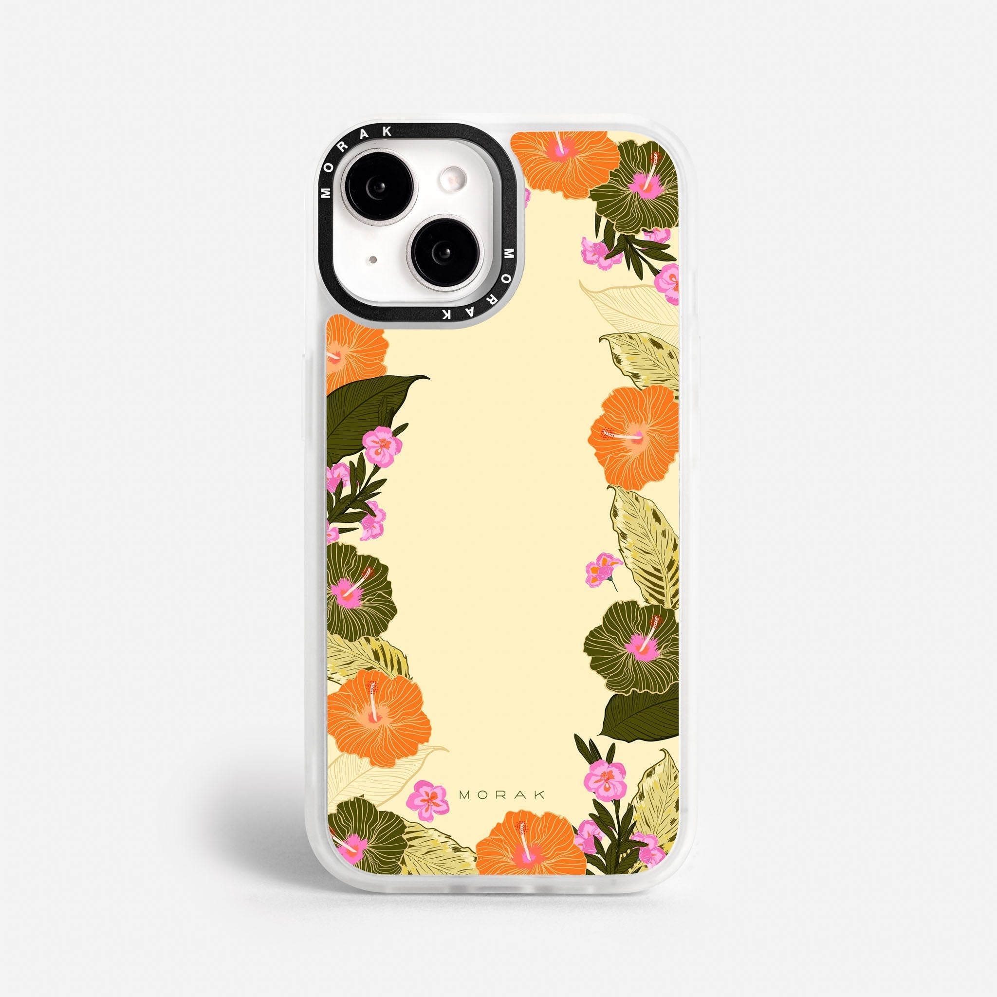 Case Funda Floral Frame - Blanco Premium Para iPhone 17-12 Samsung S26-S22