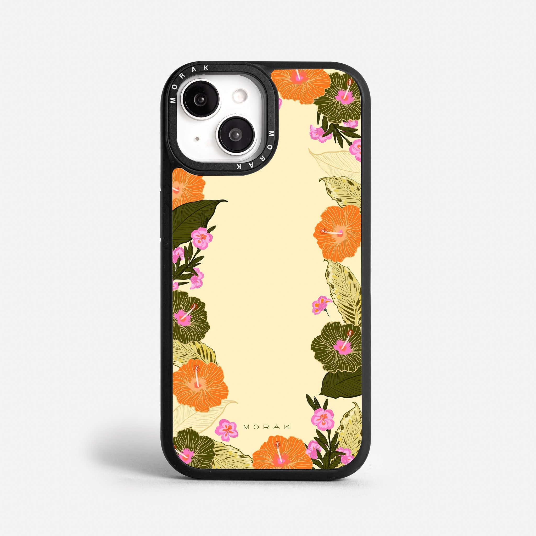 Case Funda Floral Frame - Blanco Premium Para iPhone 17-12 Samsung S26-S22