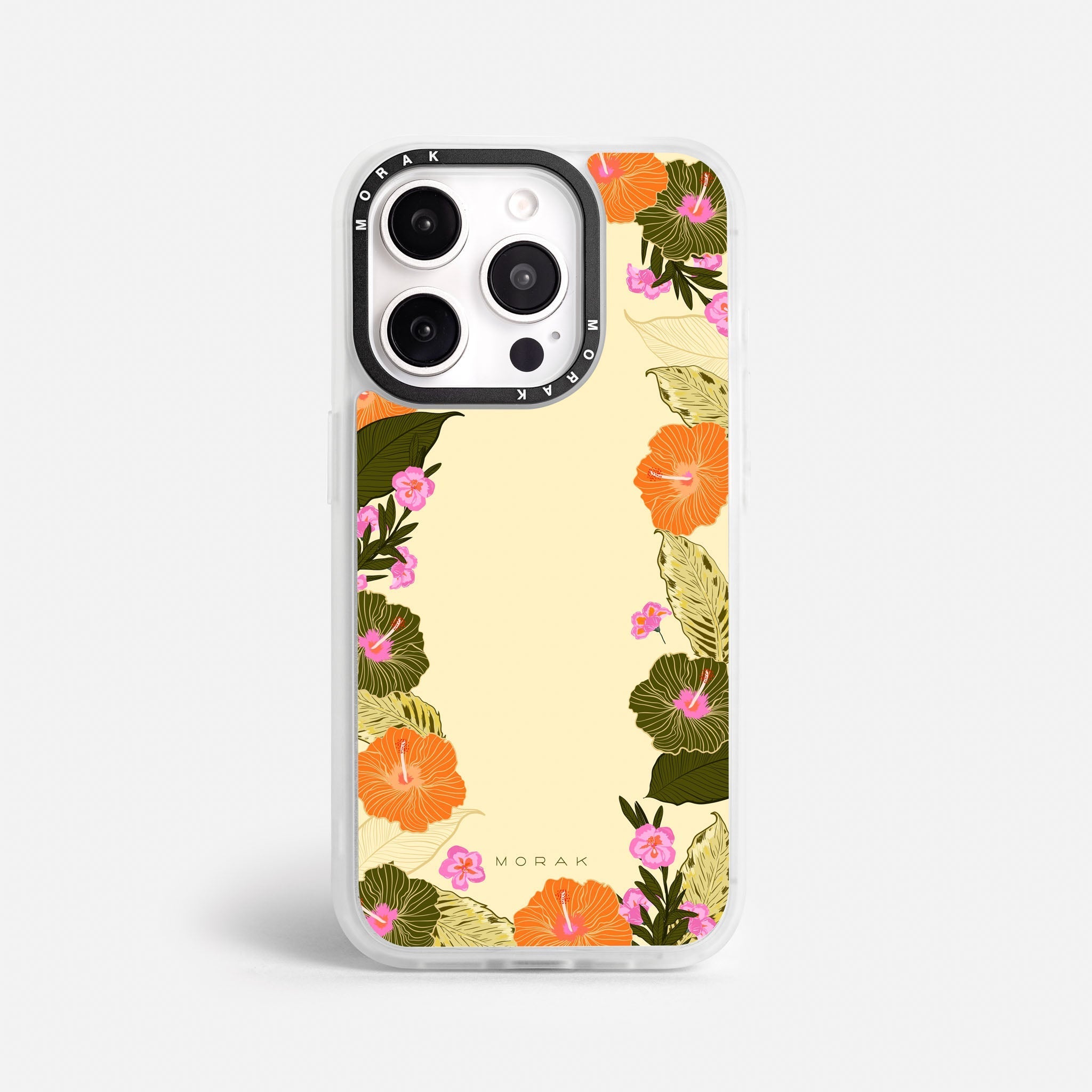 Case Funda Floral Frame - Blanco Premium Para iPhone 17-12 Samsung S26-S22