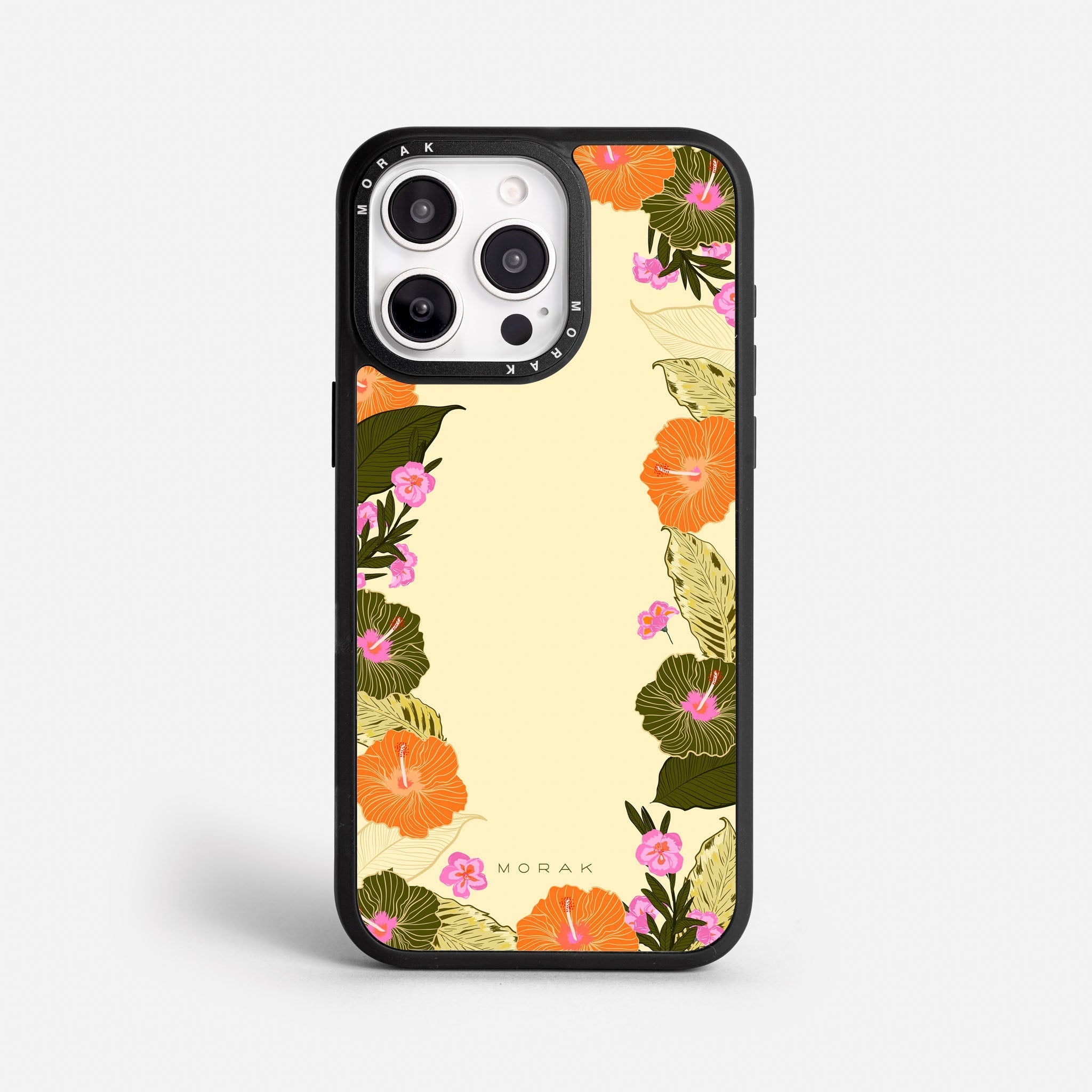 Case Funda Floral Frame - Blanco Premium Para iPhone 17-12 Samsung S26-S22