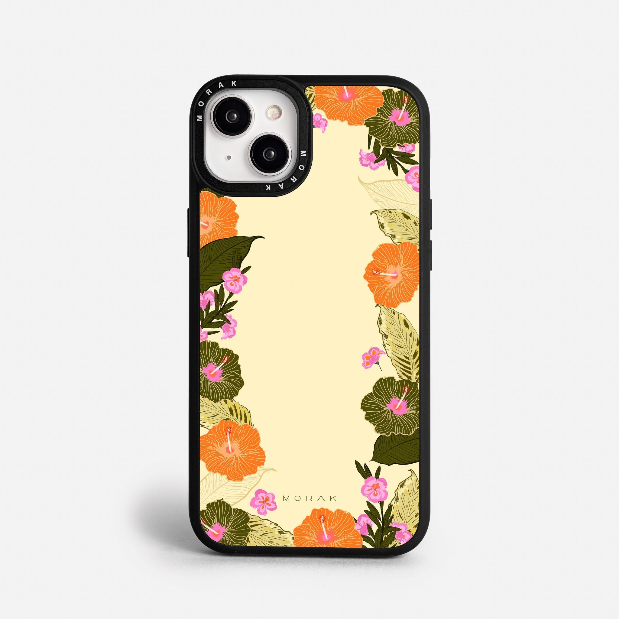 Case Funda Floral Frame - Blanco Premium Para iPhone 17-12 Samsung S26-S22