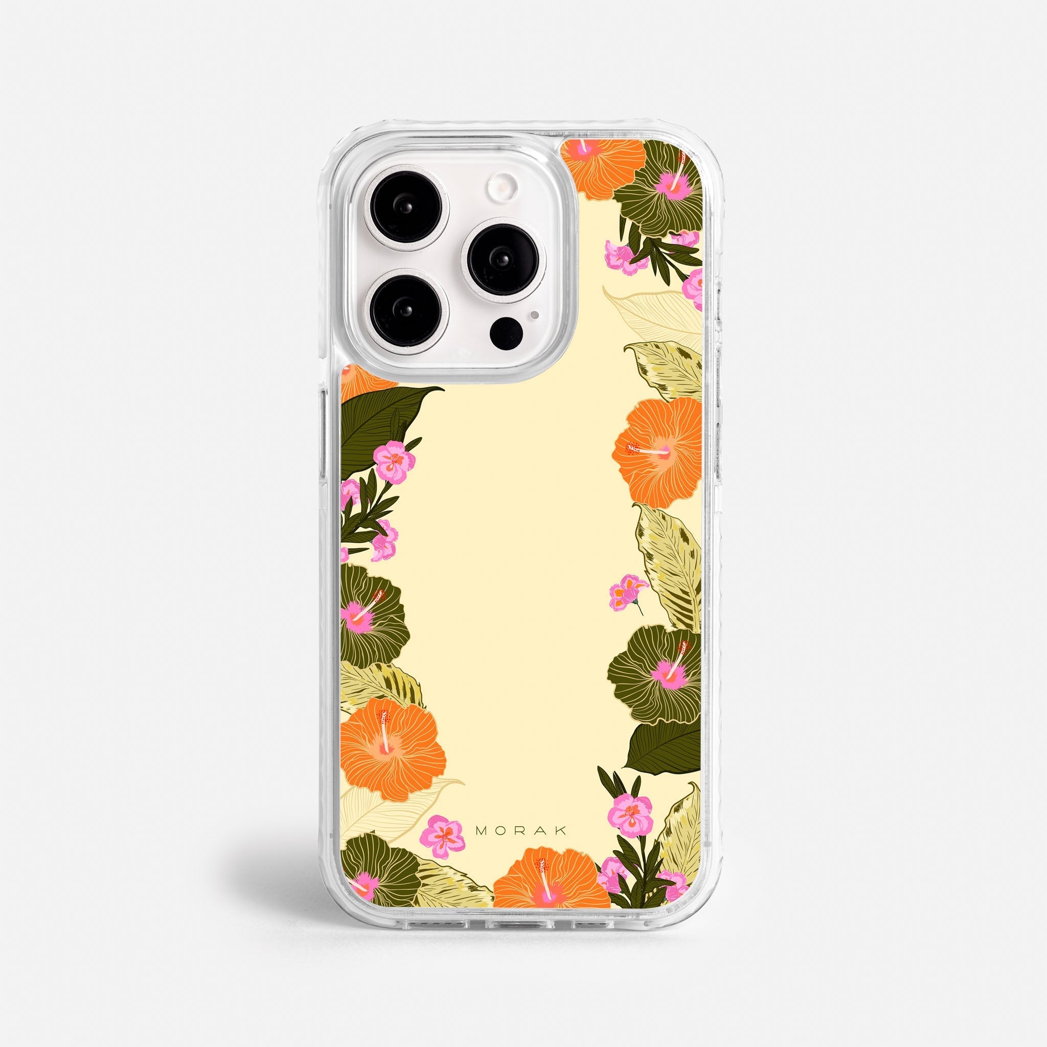 Case Funda Floral Frame - Blanco Premium Para iPhone 17-12 Samsung S26-S22