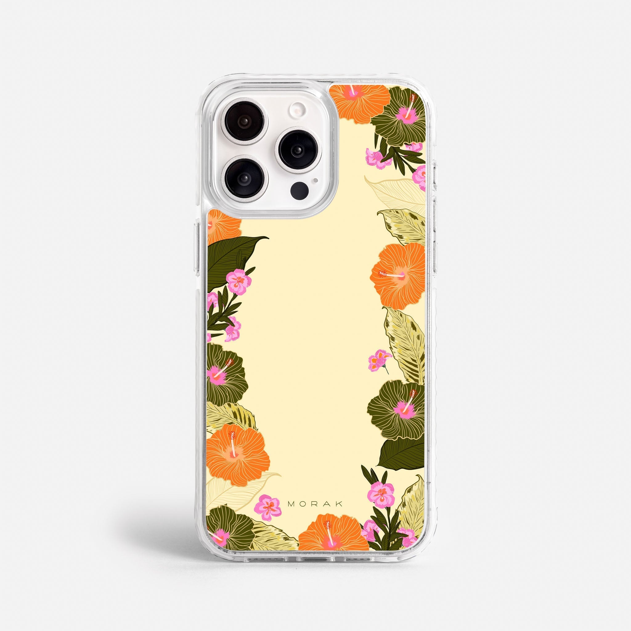 Case Funda Floral Frame - Blanco Premium Para iPhone 17-12 Samsung S26-S22