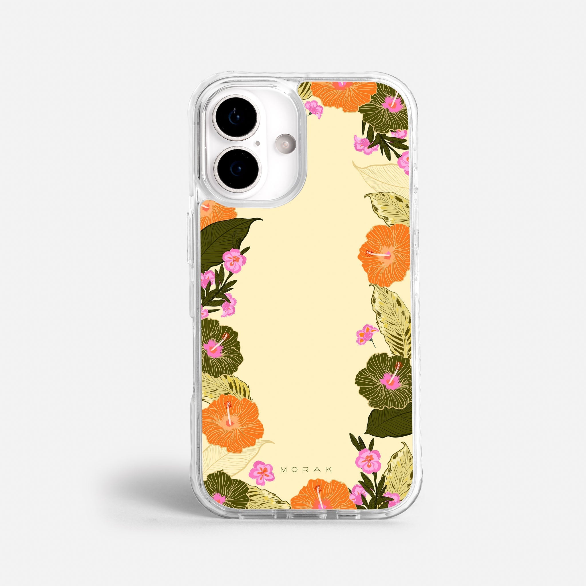 Case Funda Floral Frame - Blanco Premium Para iPhone 17-12 Samsung S26-S22