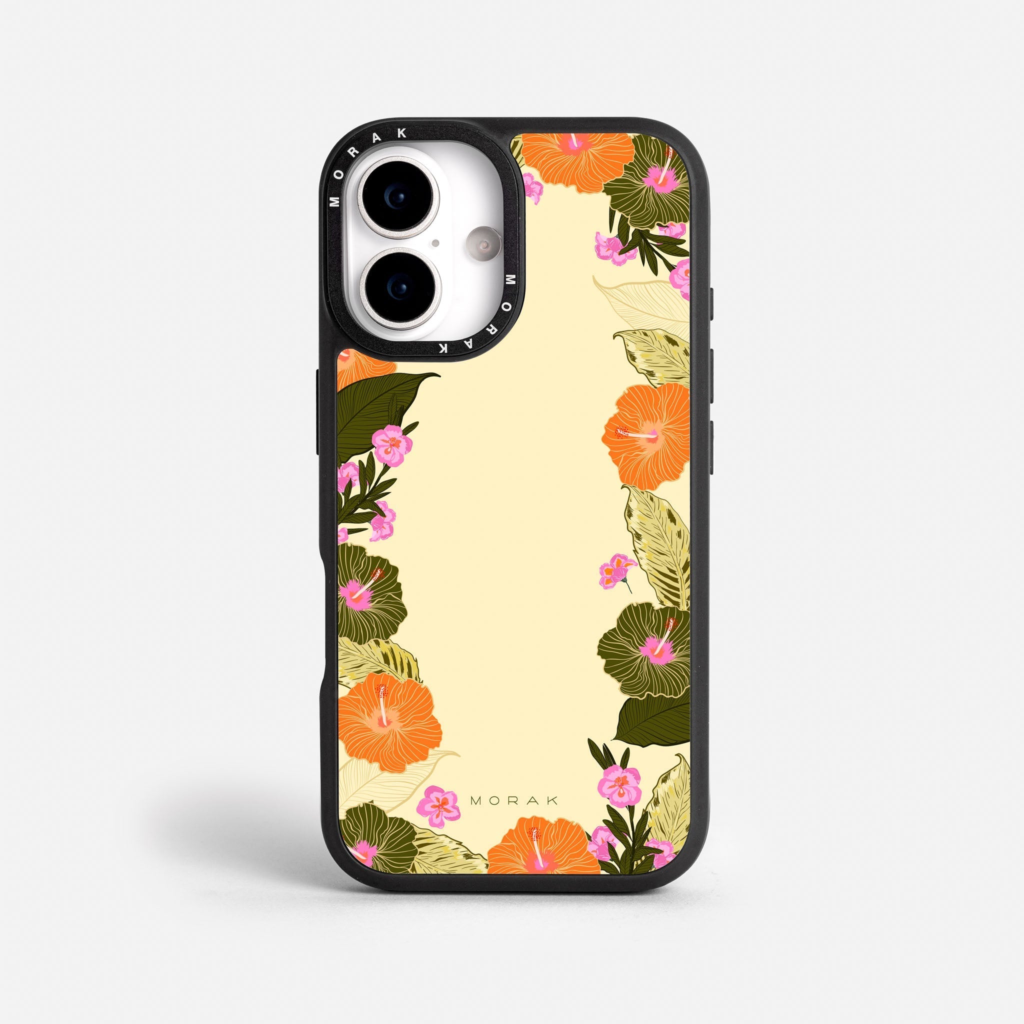 Case Funda Floral Frame - Blanco Premium Para iPhone 17-12 Samsung S26-S22