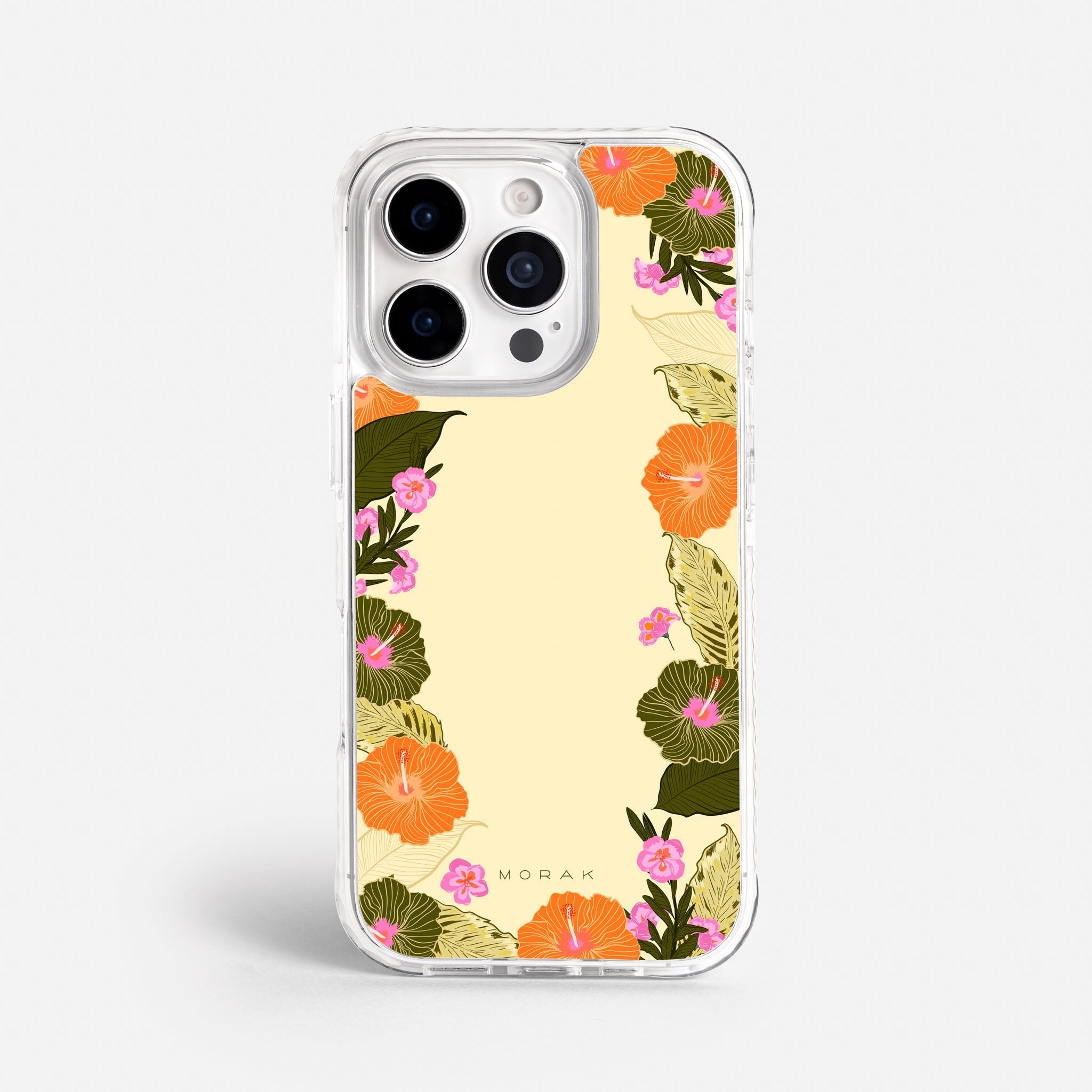 Case Funda Floral Frame - Blanco Premium Para iPhone 17-12 Samsung S26-S22