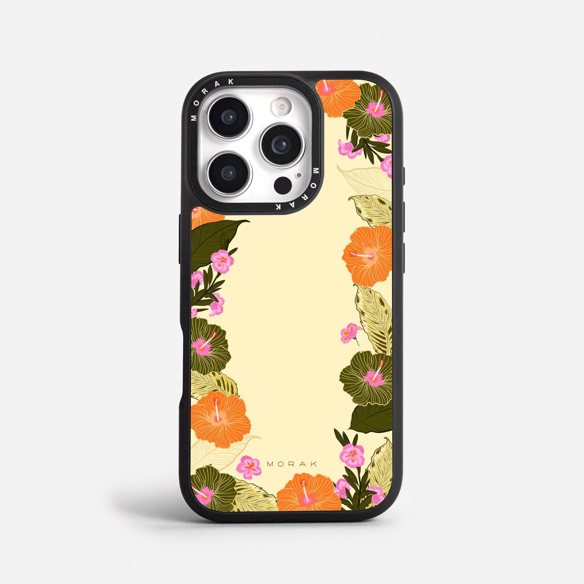 Case Funda Floral Frame - Blanco Premium Para iPhone 17-12 Samsung S26-S22