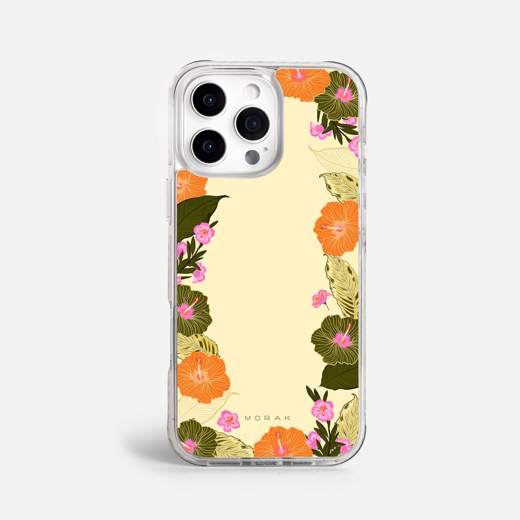 Case Funda Floral Frame - Blanco Premium Para iPhone 17-12 Samsung S26-S22