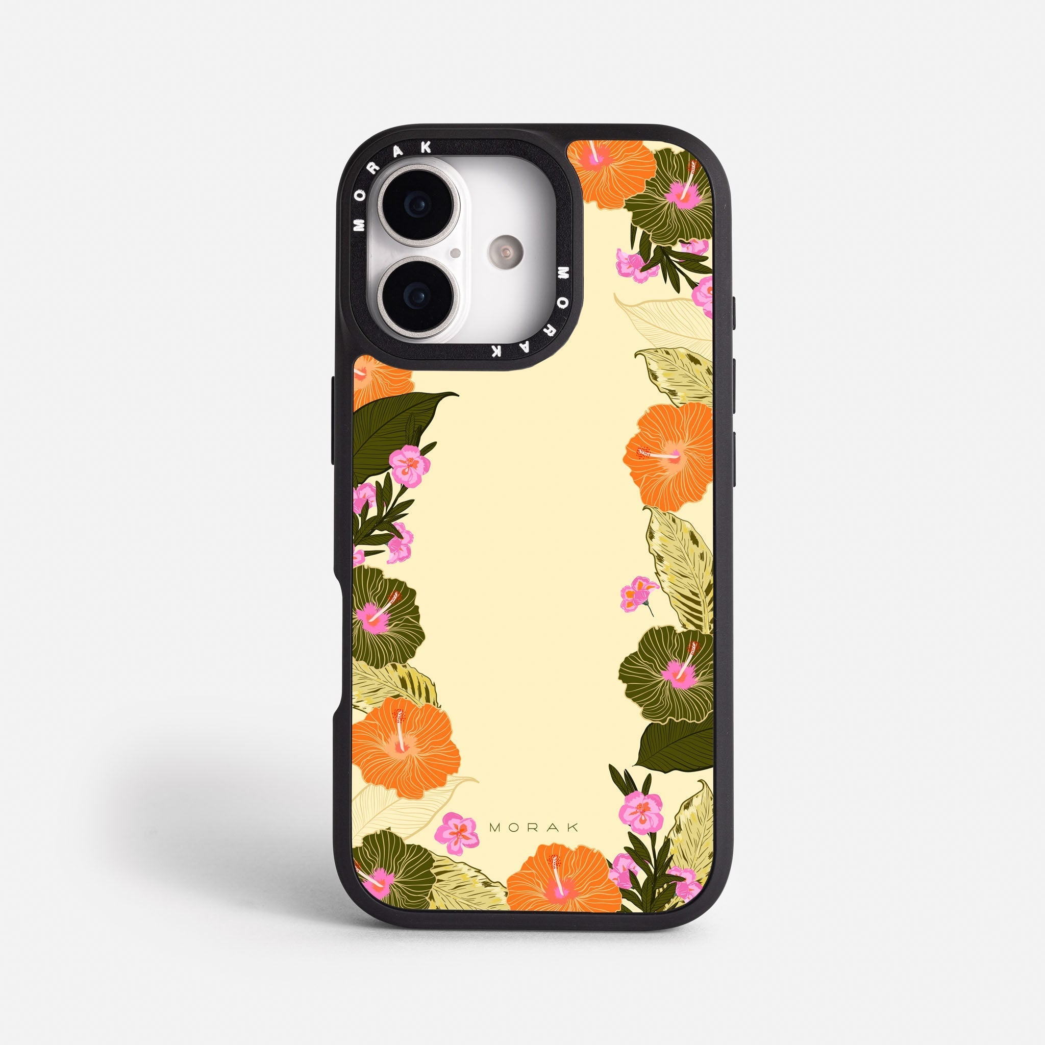 Case Funda Floral Frame - Blanco Premium Para iPhone 17-12 Samsung S26-S22
