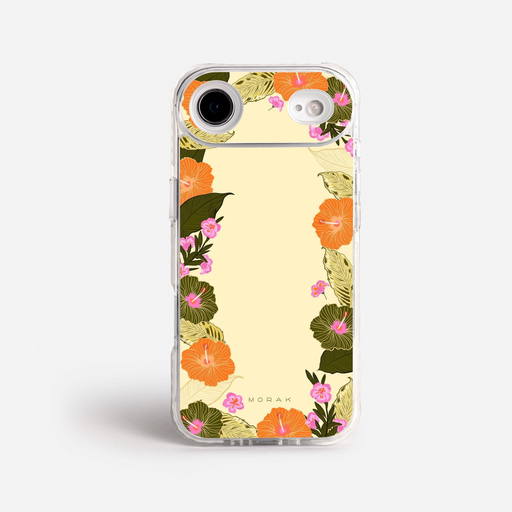 Case Funda Floral Frame - Blanco Premium Para iPhone 17-12 Samsung S26-S22