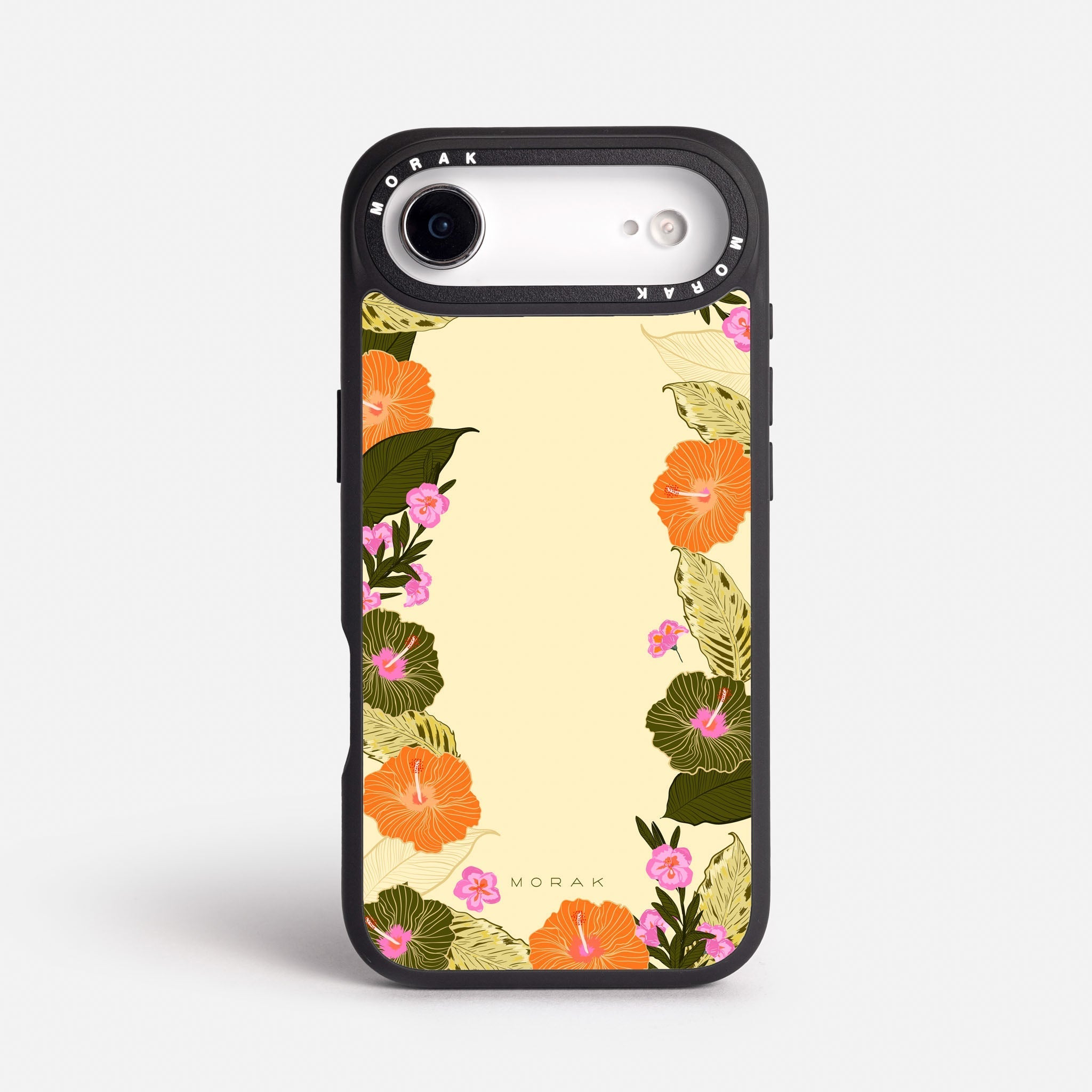 Case Funda Floral Frame - Blanco Premium Para iPhone 17-12 Samsung S26-S22
