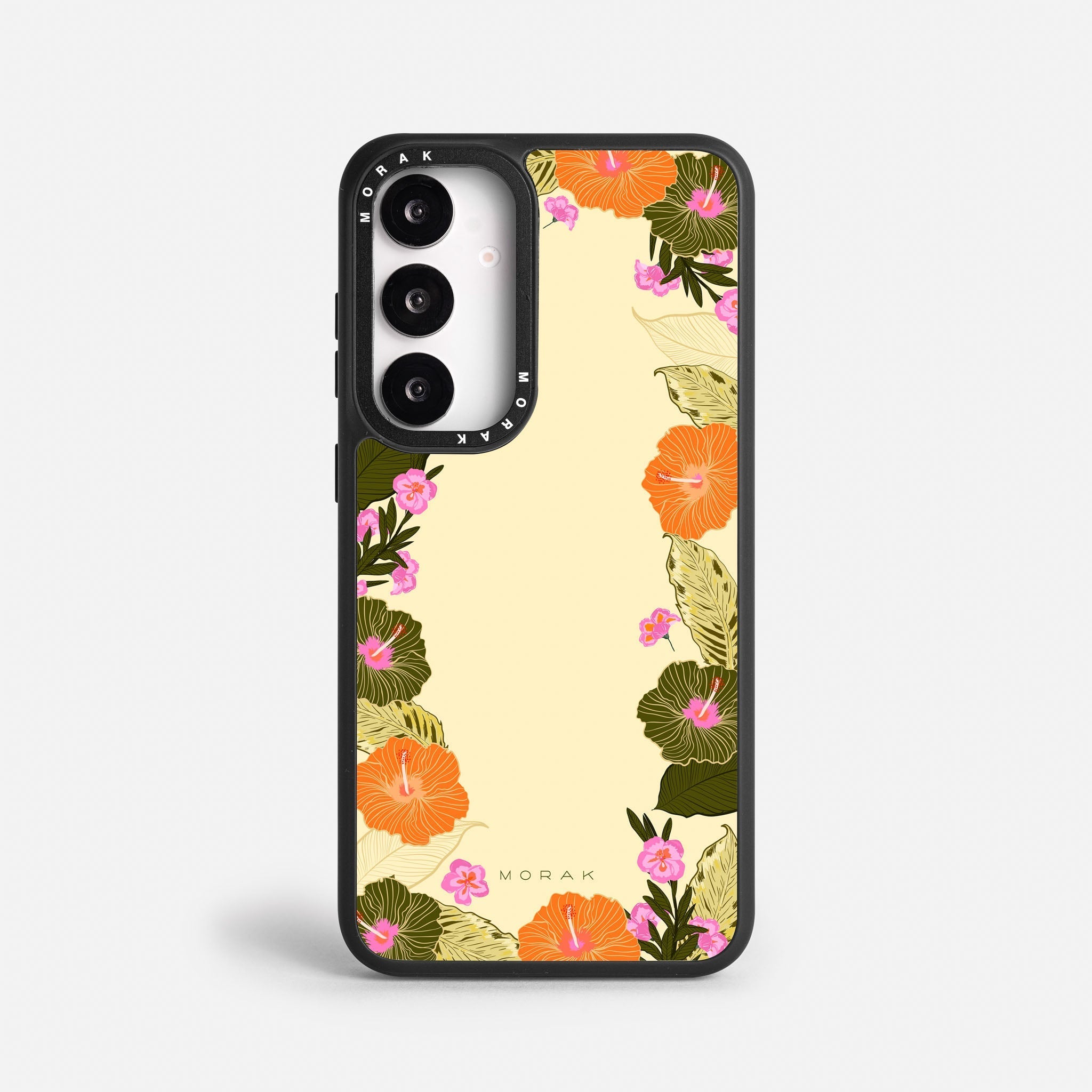Case Funda Floral Frame - Blanco Premium Para iPhone 17-12 Samsung S26-S22
