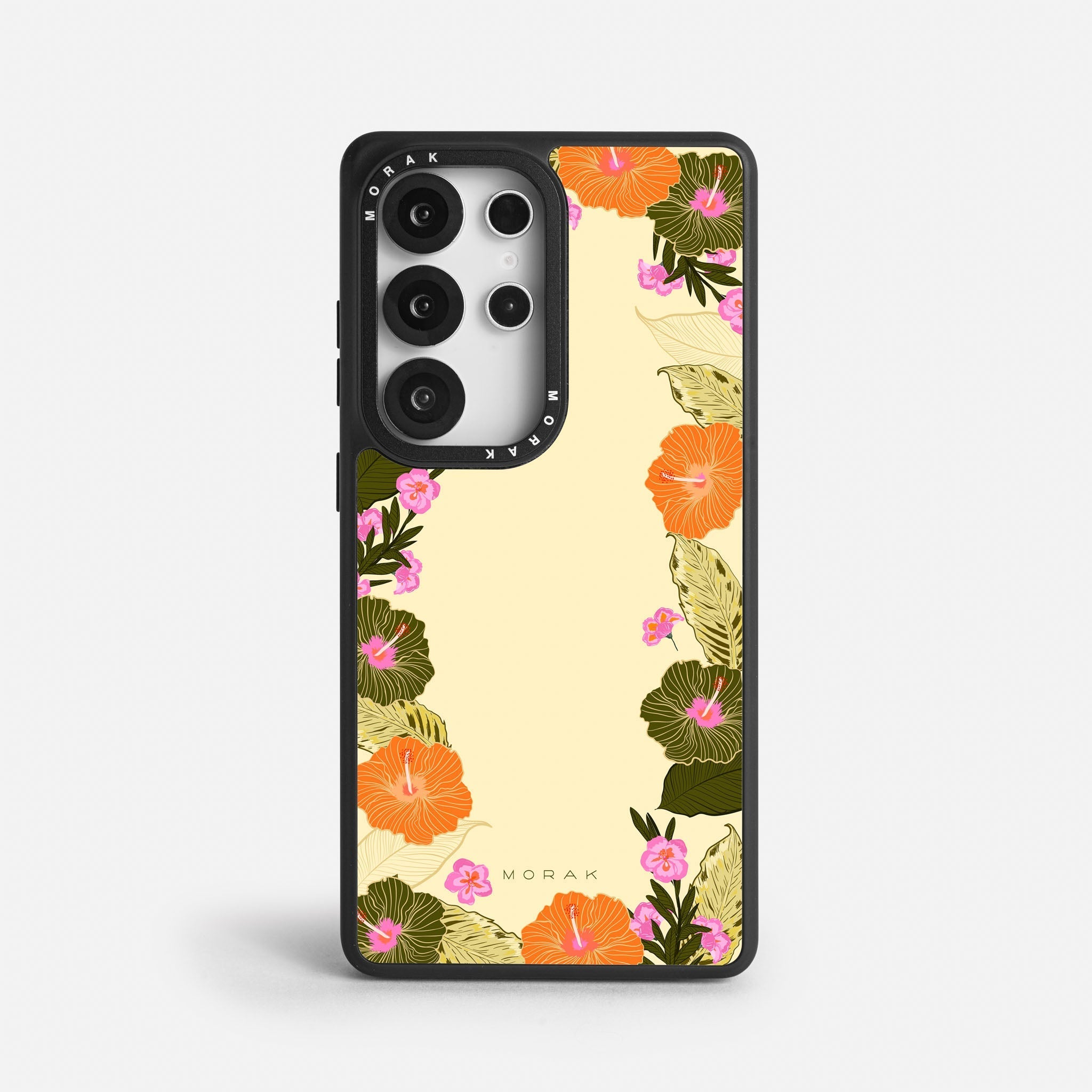 Case Funda Floral Frame - Blanco Premium Para iPhone 17-12 Samsung S26-S22