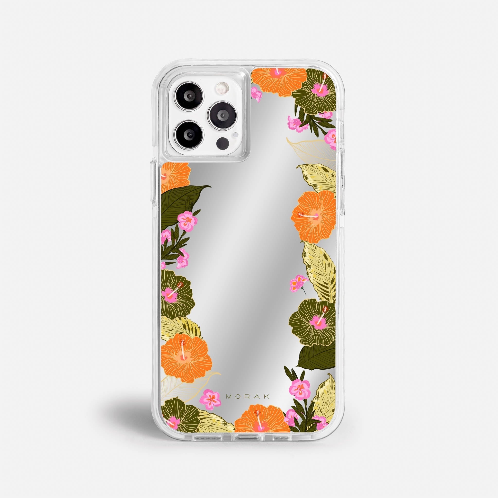 Case Funda Floral Frame - Espejo Premium Para iPhone 17-12 Samsung S26-S22
