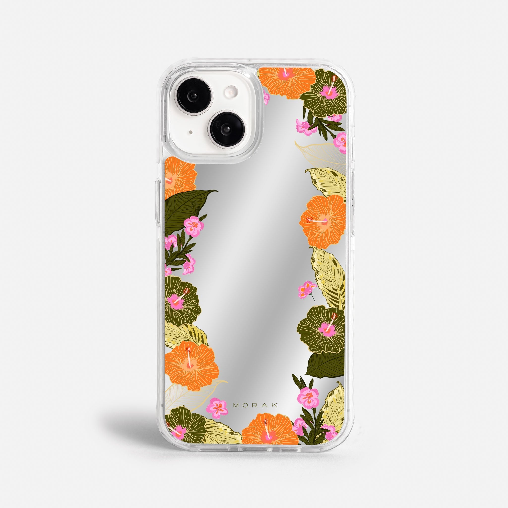Case Funda Floral Frame - Espejo Premium Para iPhone 17-12 Samsung S26-S22