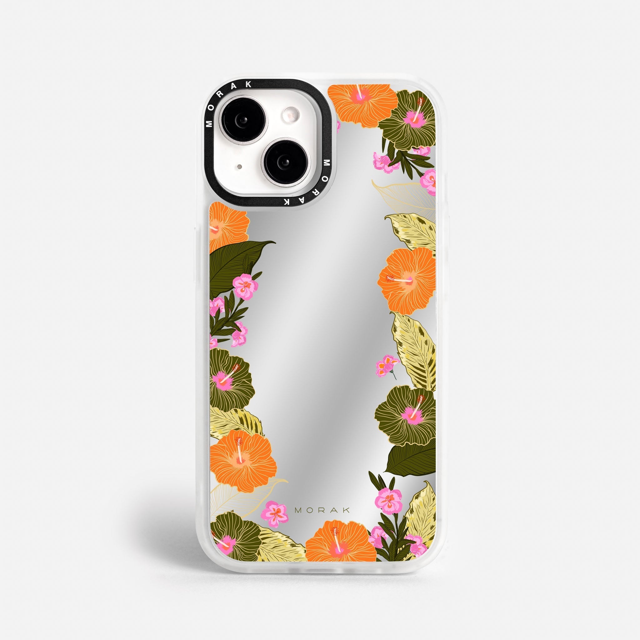 Case Funda Floral Frame - Espejo Premium Para iPhone 17-12 Samsung S26-S22