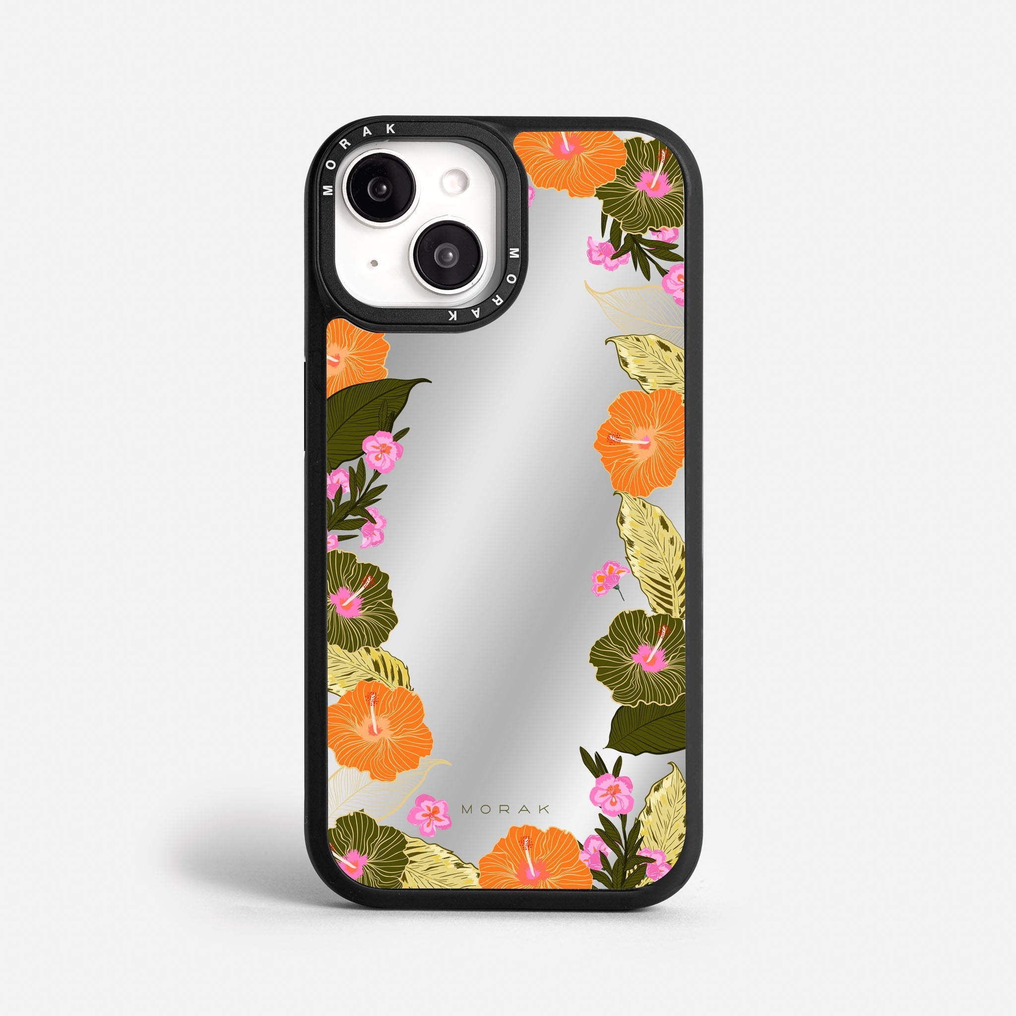 Case Funda Floral Frame - Espejo Premium Para iPhone 17-12 Samsung S26-S22