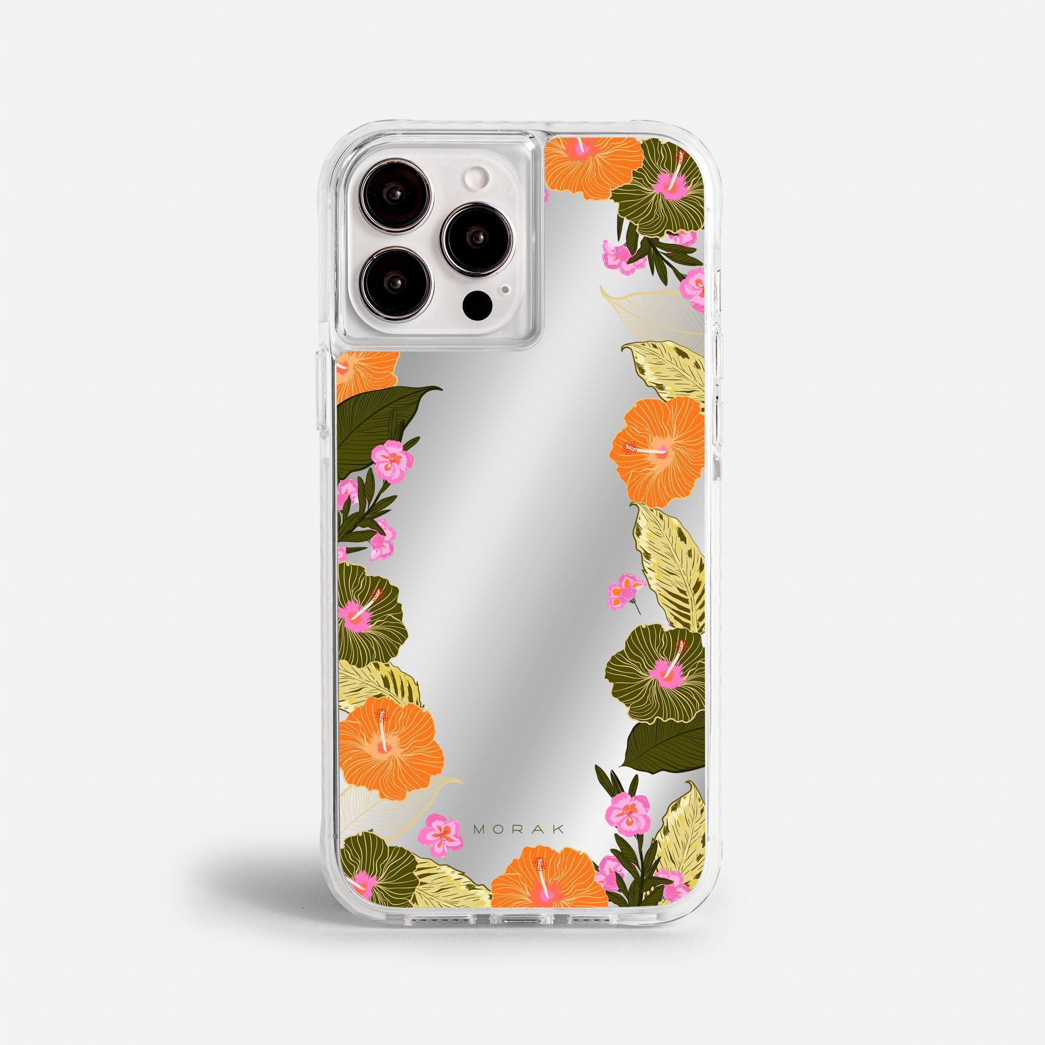 Case Funda Floral Frame - Espejo Premium Para iPhone 17-12 Samsung S26-S22