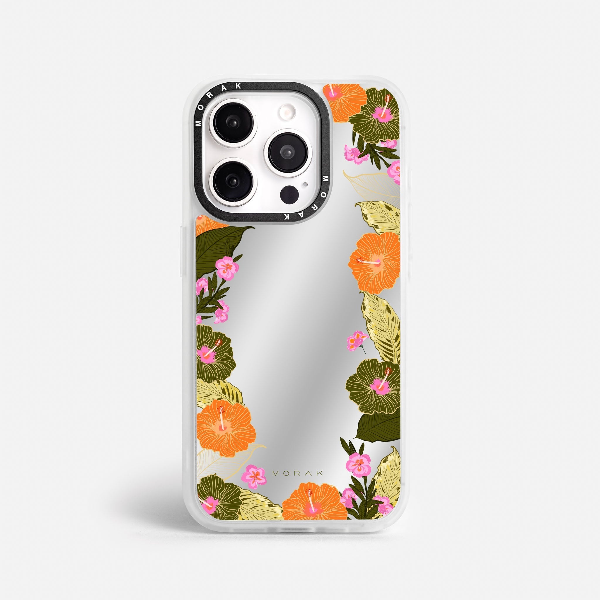 Case Funda Floral Frame - Espejo Premium Para iPhone 17-12 Samsung S26-S22