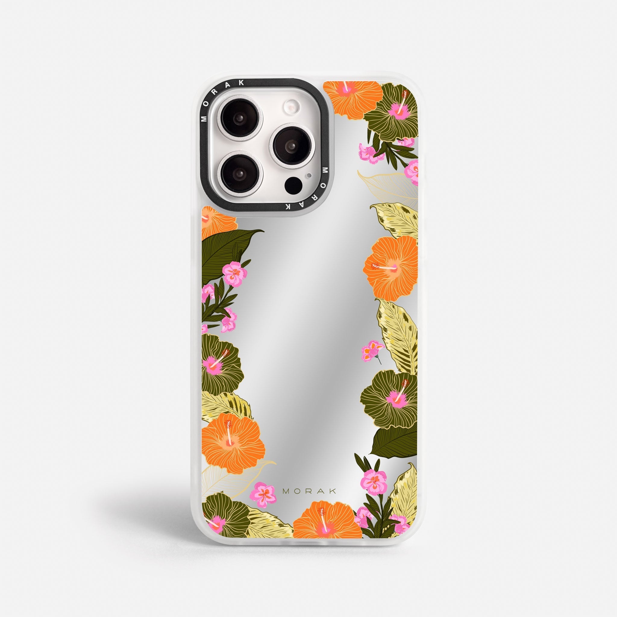 Case Funda Floral Frame - Espejo Premium Para iPhone 17-12 Samsung S26-S22