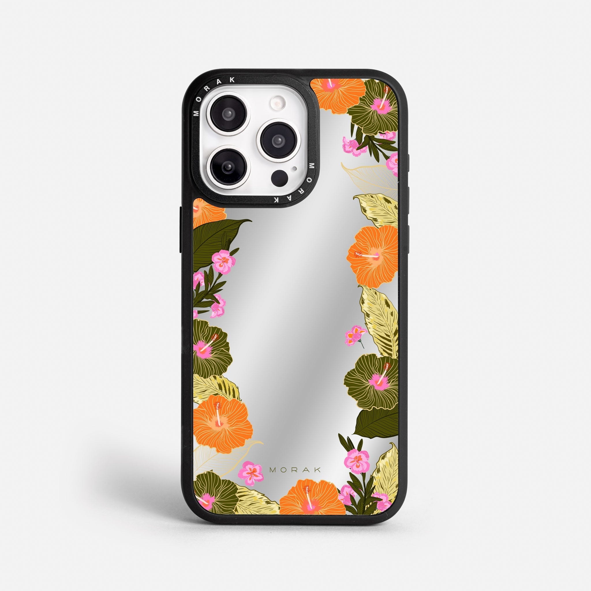 Case Funda Floral Frame - Espejo Premium Para iPhone 17-12 Samsung S26-S22