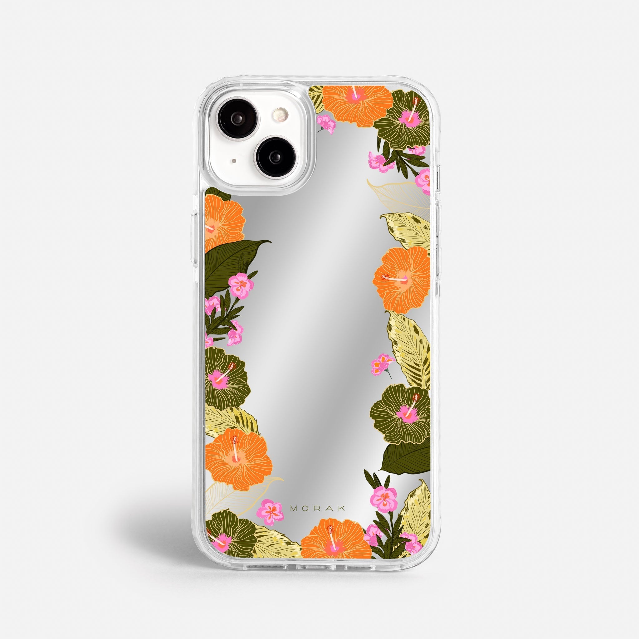 Case Funda Floral Frame - Espejo Premium Para iPhone 17-12 Samsung S26-S22
