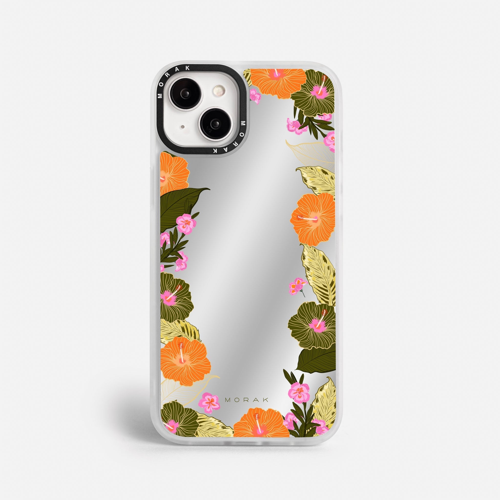 Case Funda Floral Frame - Espejo Premium Para iPhone 17-12 Samsung S26-S22