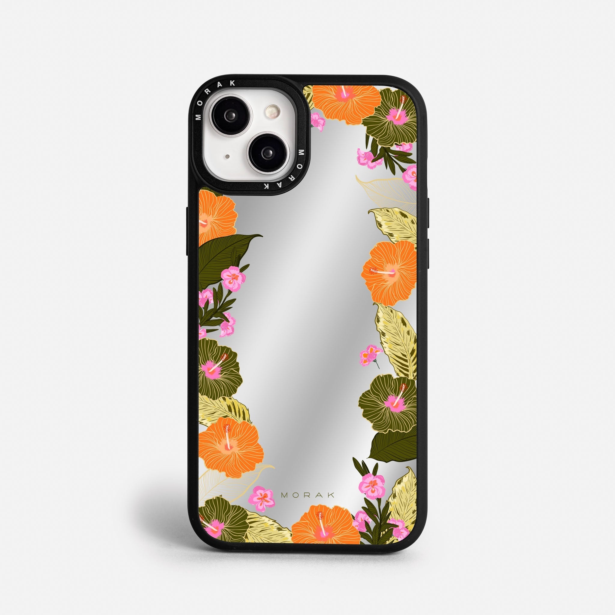 Case Funda Floral Frame - Espejo Premium Para iPhone 17-12 Samsung S26-S22