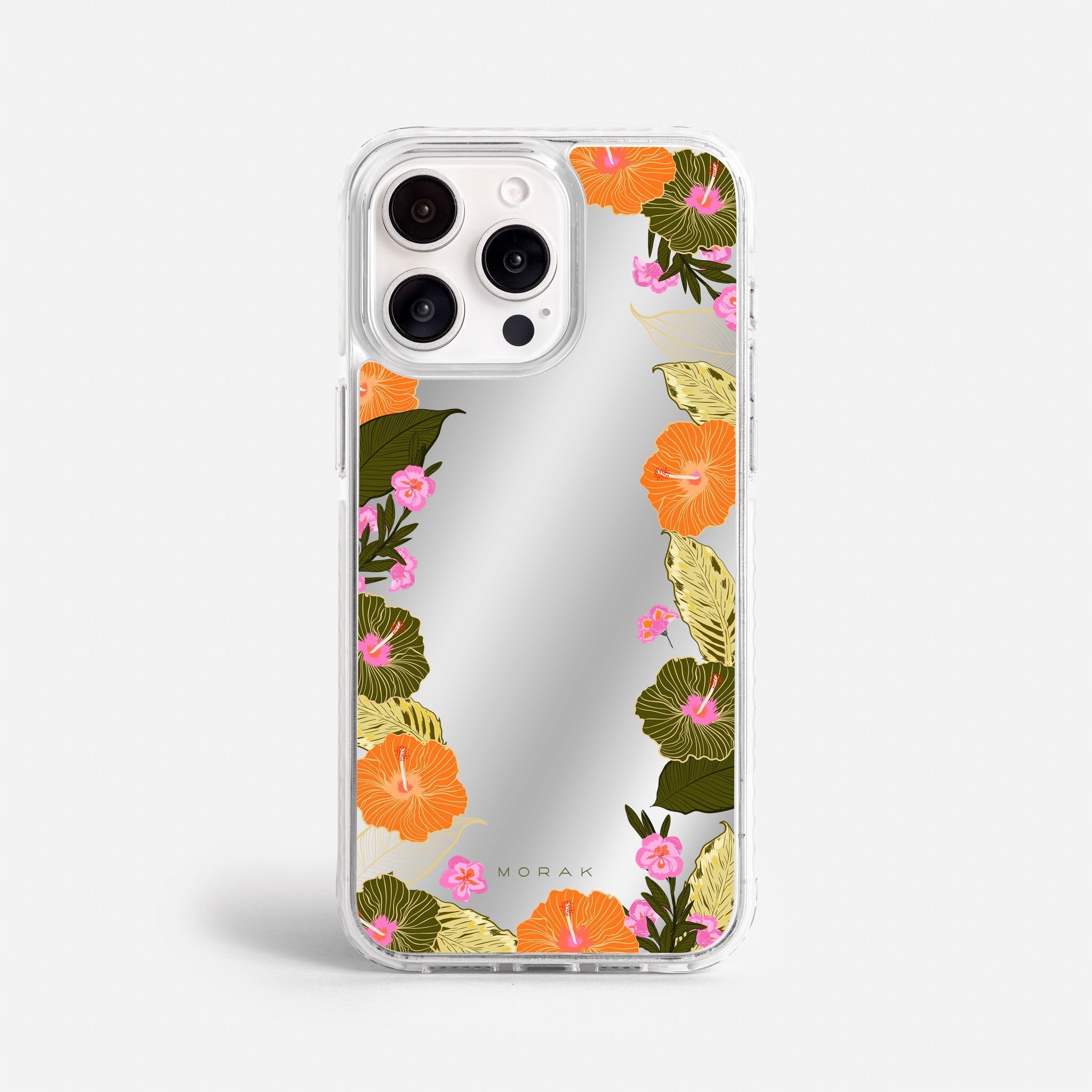 Case Funda Floral Frame - Espejo Premium Para iPhone 17-12 Samsung S26-S22