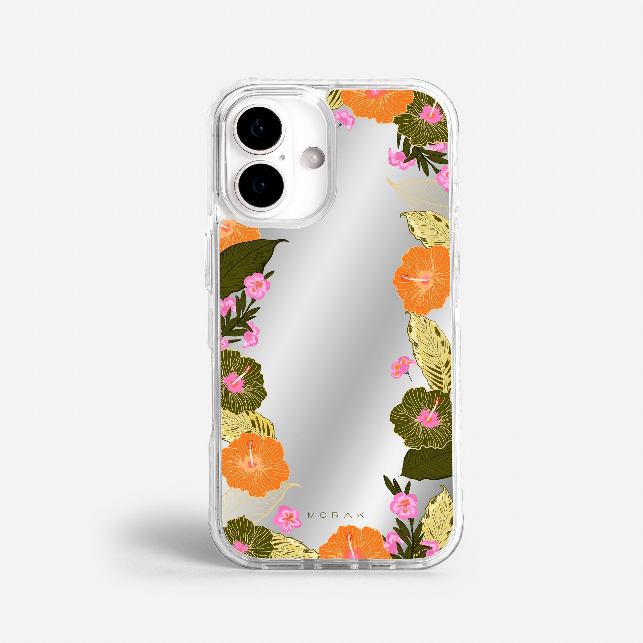 Case Funda Floral Frame - Espejo Premium Para iPhone 17-12 Samsung S26-S22