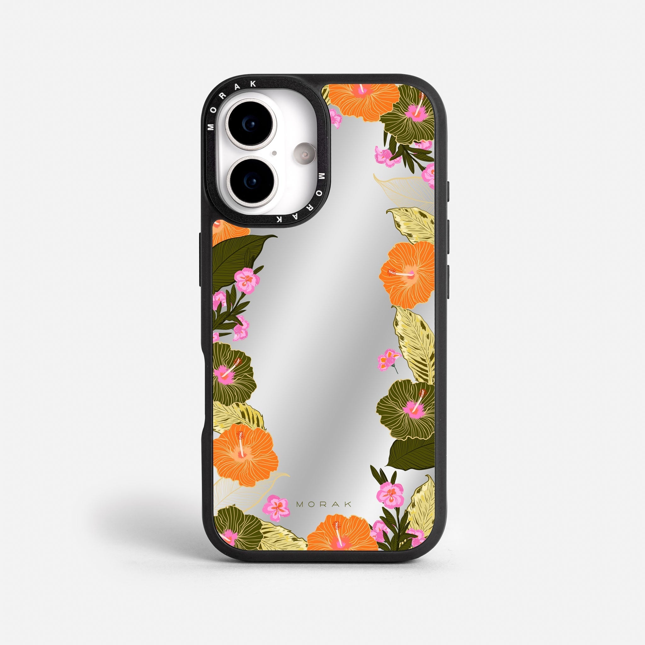 Case Funda Floral Frame - Espejo Premium Para iPhone 17-12 Samsung S26-S22