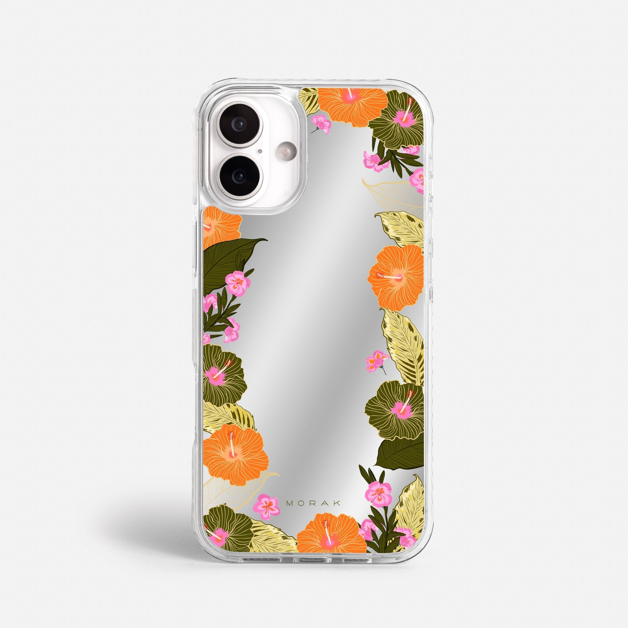 Case Funda Floral Frame - Espejo Premium Para iPhone 17-12 Samsung S26-S22