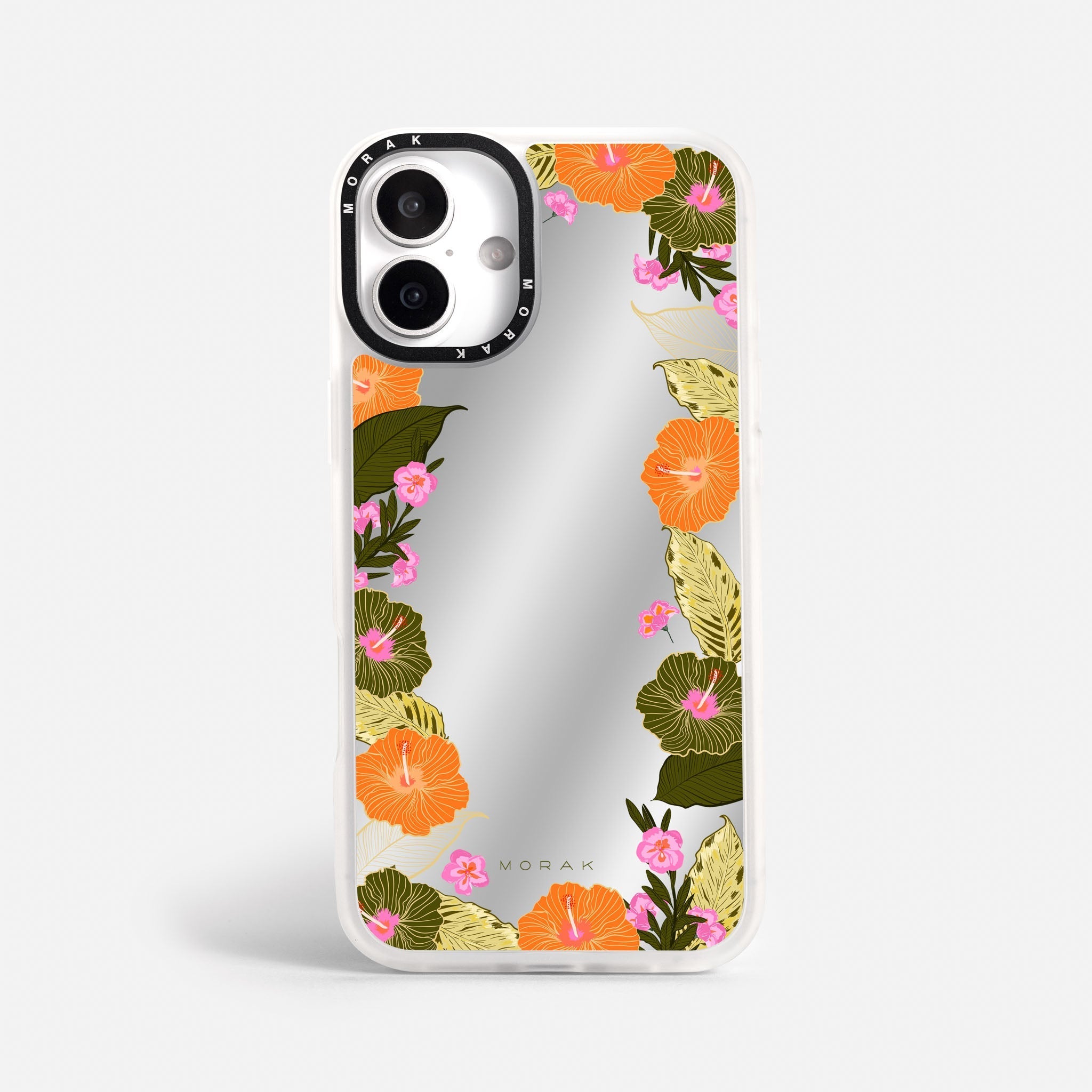 Case Funda Floral Frame - Espejo Premium Para iPhone 17-12 Samsung S26-S22
