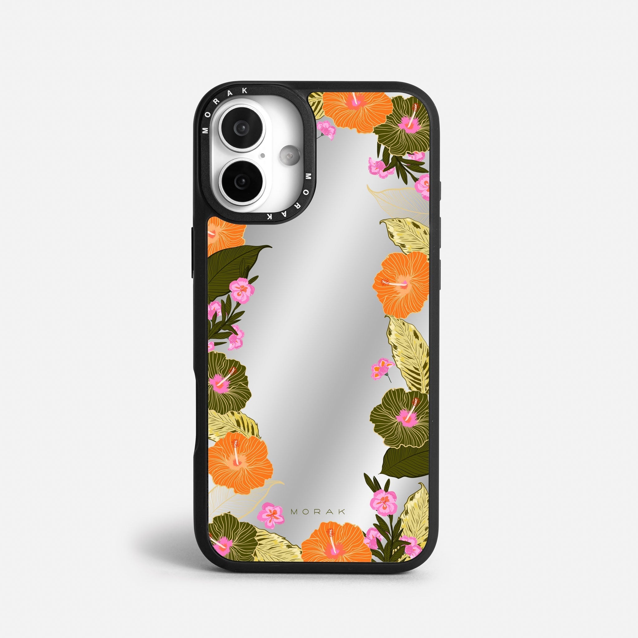 Case Funda Floral Frame - Espejo Premium Para iPhone 17-12 Samsung S26-S22