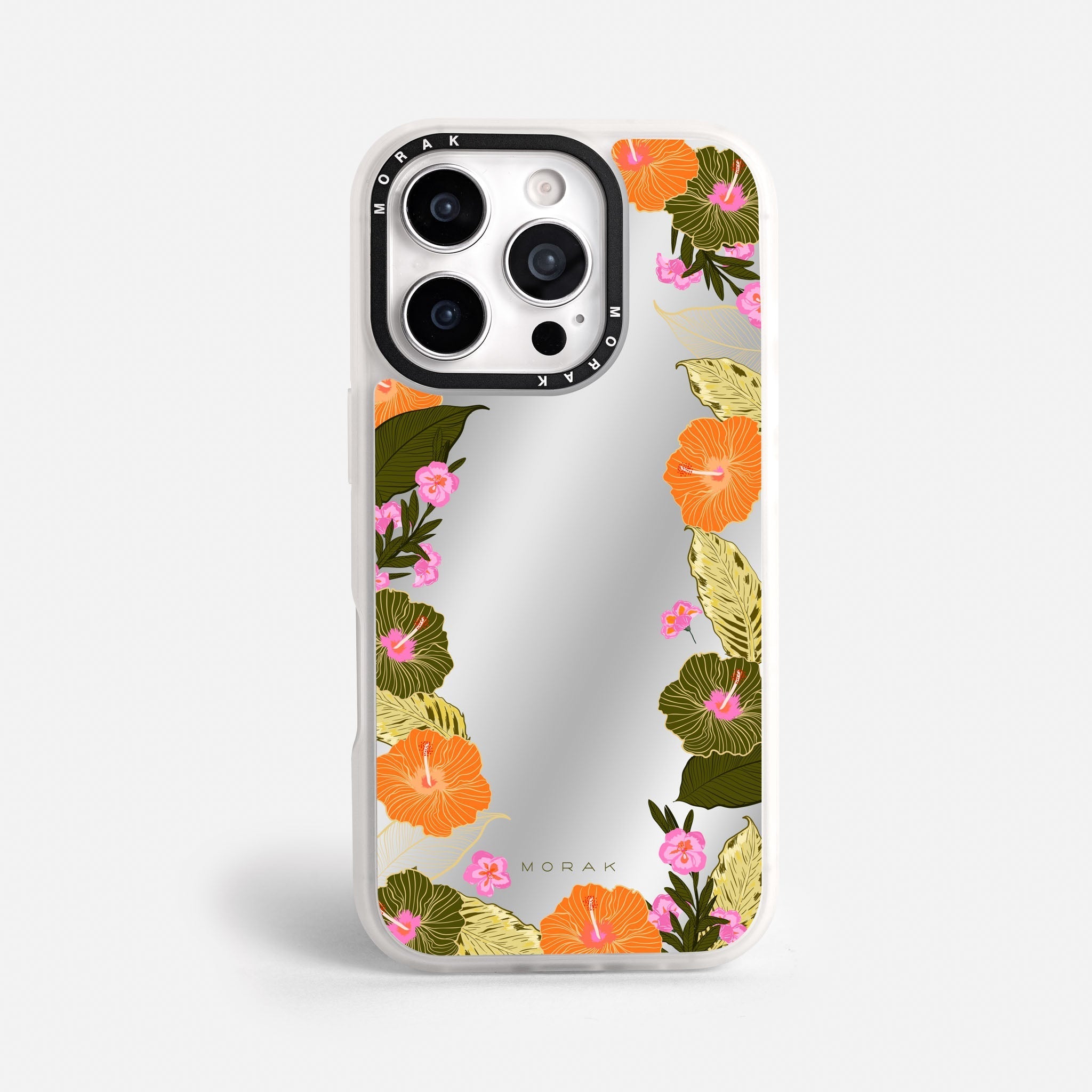 Case Funda Floral Frame - Espejo Premium Para iPhone 17-12 Samsung S26-S22