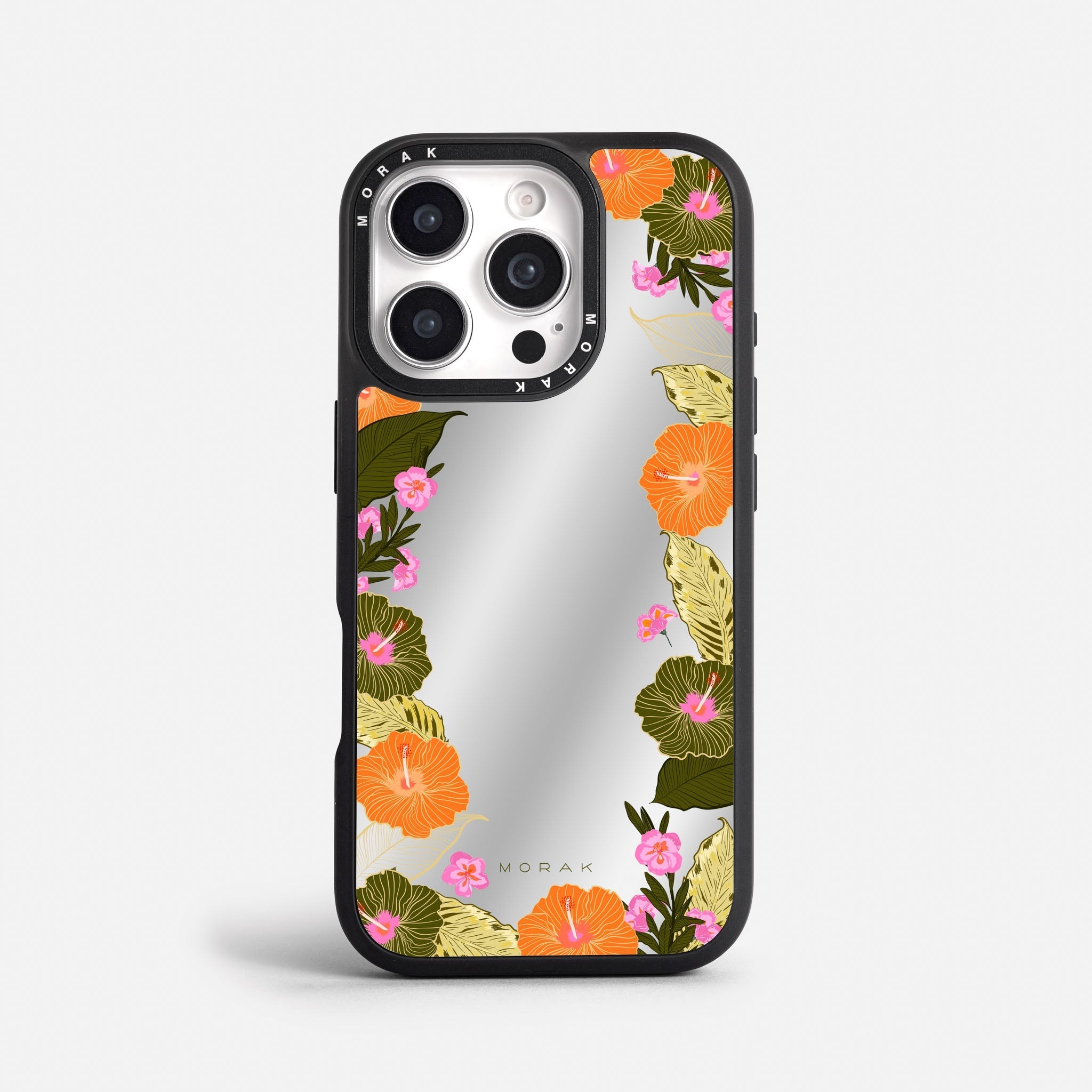 Case Funda Floral Frame - Espejo Premium Para iPhone 17-12 Samsung S26-S22