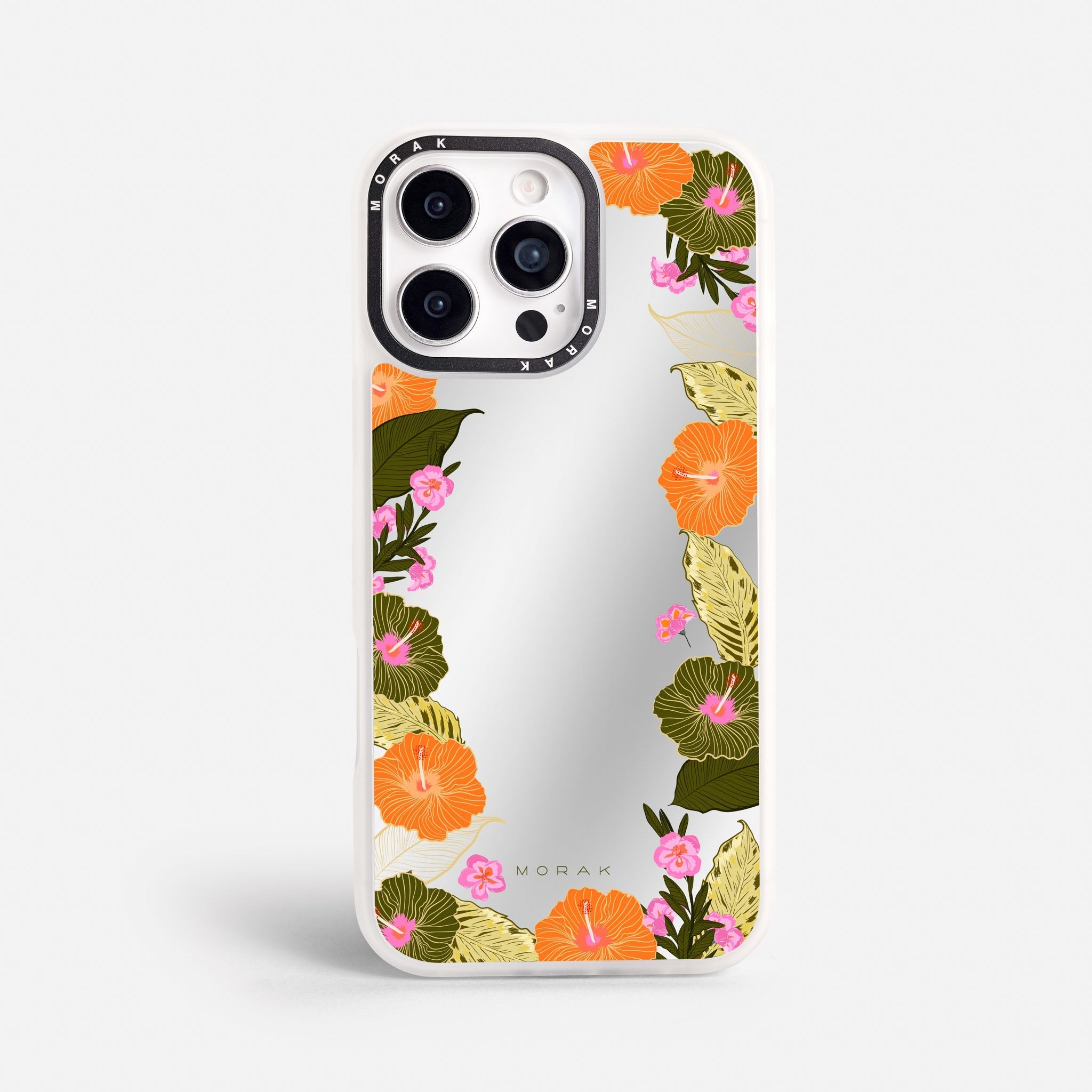 Case Funda Floral Frame - Espejo Premium Para iPhone 17-12 Samsung S26-S22
