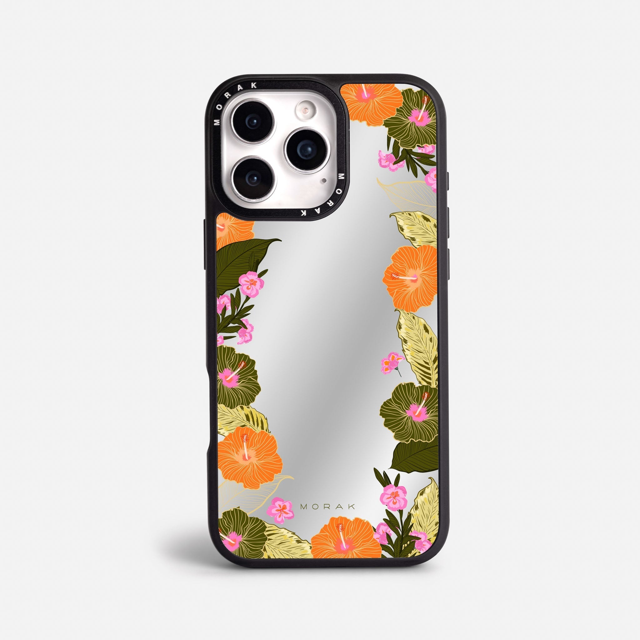 Case Funda Floral Frame - Espejo Premium Para iPhone 17-12 Samsung S26-S22