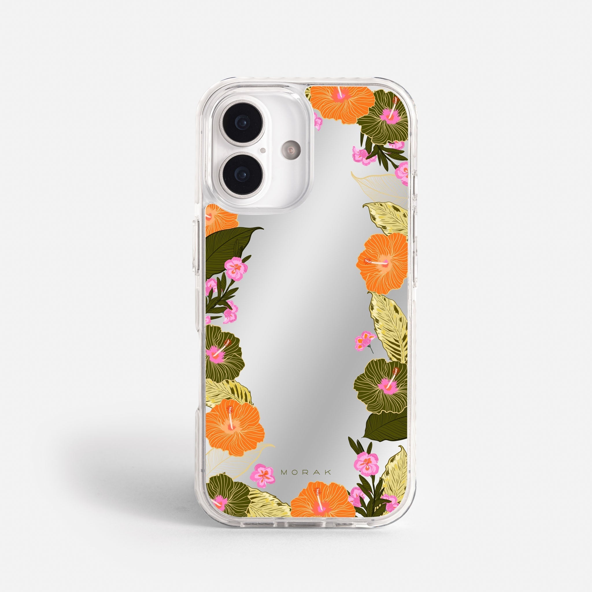 Case Funda Floral Frame - Espejo Premium Para iPhone 17-12 Samsung S26-S22